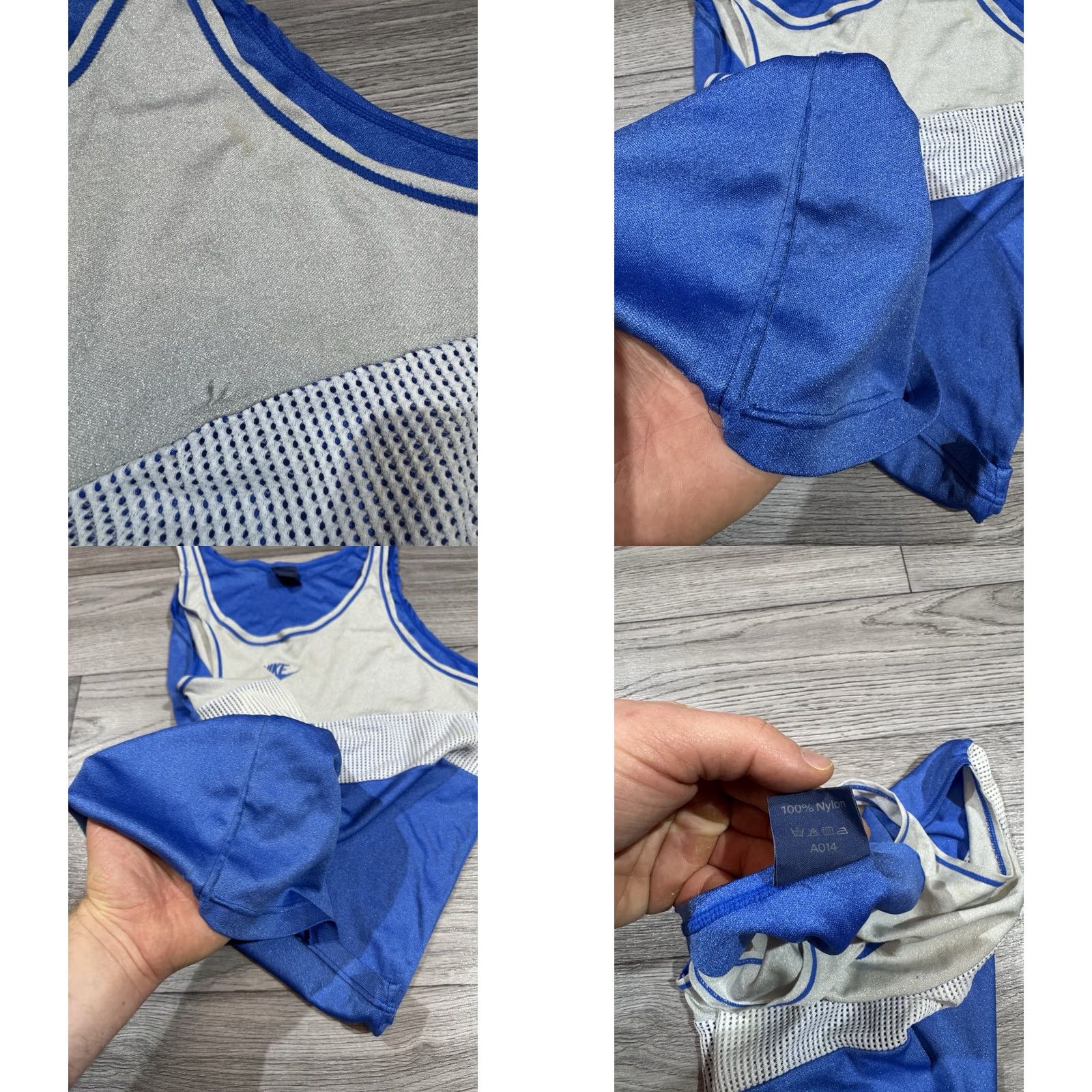 Nike Nike 1980s Athletic Running Tank Top Jersey Unisex Adults L Blue/Beige/gray USA UK Made Nike 1980 Model Size US L / EU 52-54 / 3 - 9 Thumbnail