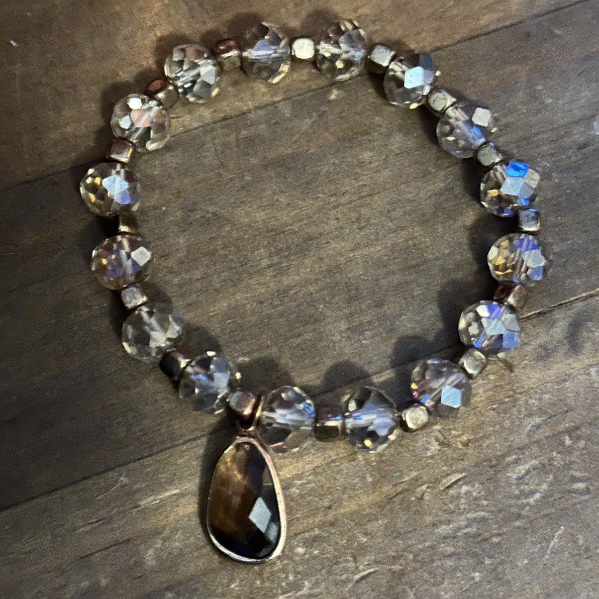 Other Champagne crystal glass bead stretch bracelets Size ONE SIZE - 4 Thumbnail