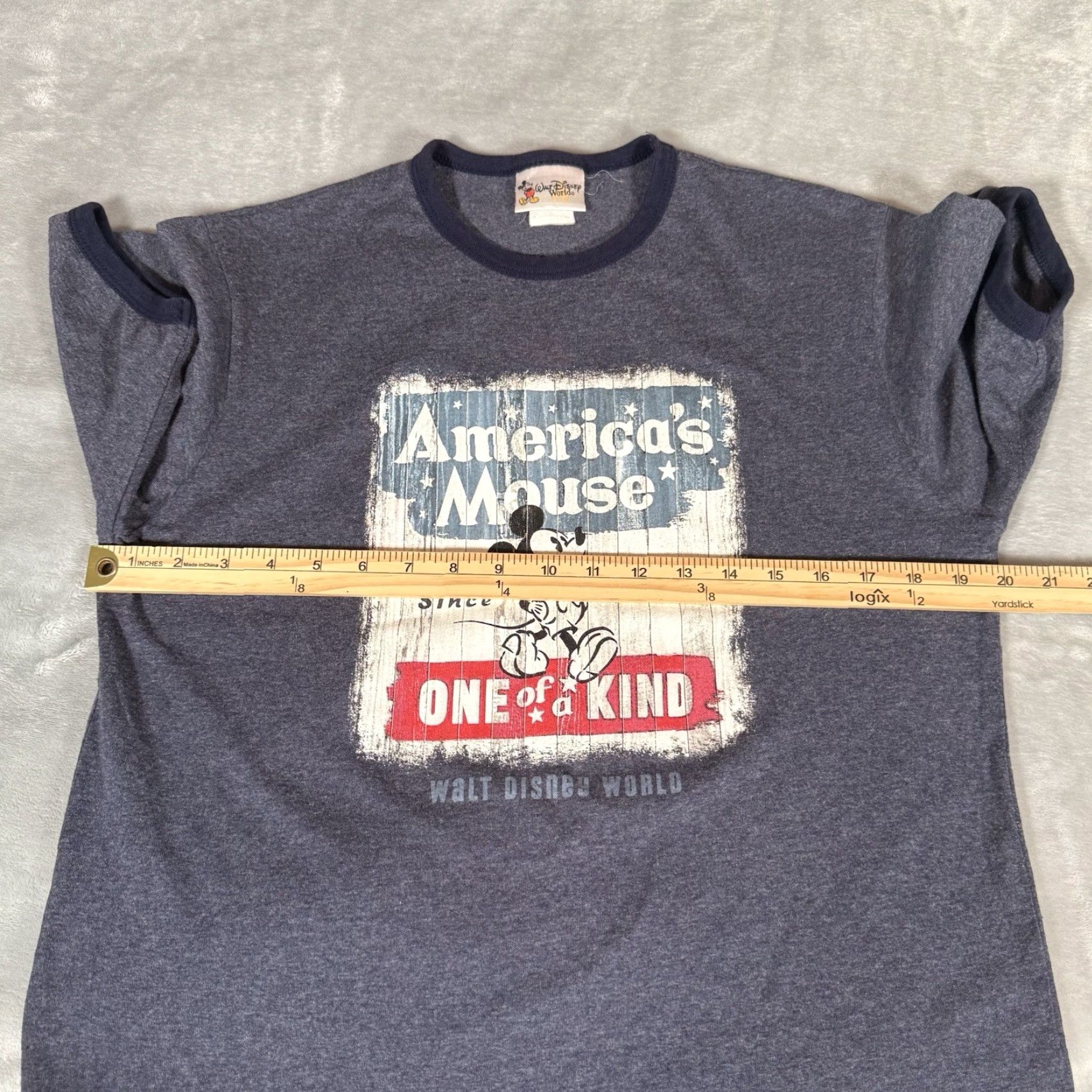 Disney VINTAGE Disney Mickey Mouse Shirt Mens Small Blue 2000s Cartoon Graphic Print Crew Neck Short Sleeve Mens Size US S / EU 44-46 / 1 - 5 Thumbnail