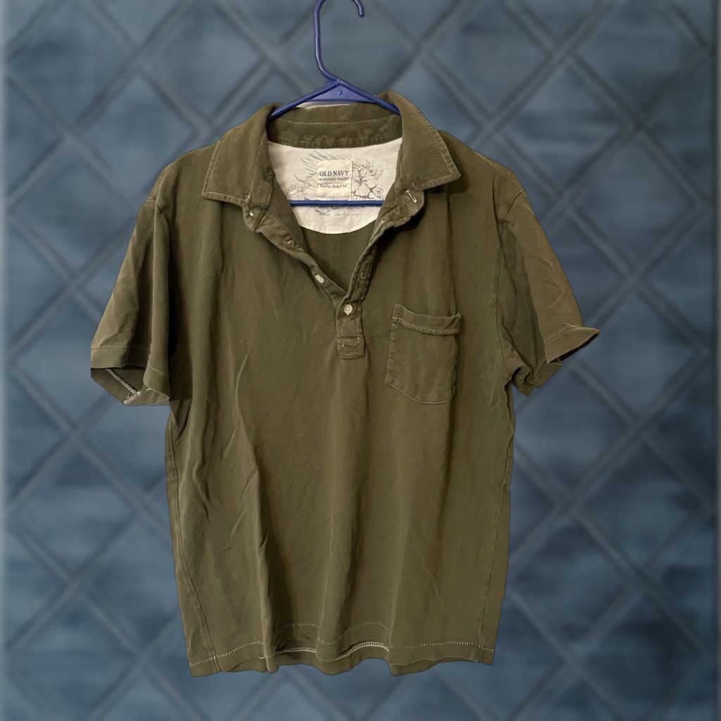 Old Navy Old Navy Polo Shirt Men L Brown Cotton Vintage Solid W/ Pocket Polo Shirt Size US L / EU 52-54 / 3 - 1 Thumbnail