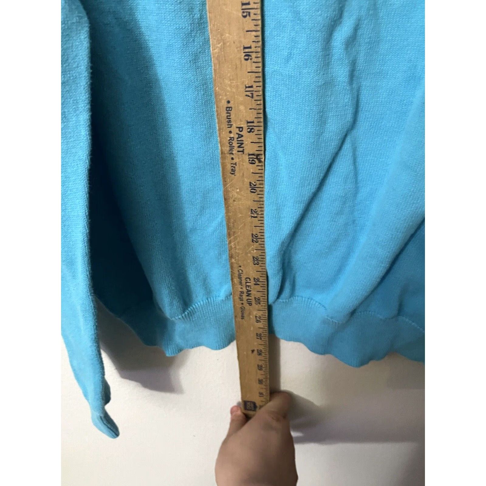 Express VINTAGE EXPRESS MEN'S V-NECK SWEATER Shirt XL Light Blue USA Theme Pullover Mens X-Large Blue Size US XL / EU 56 / 4 - 4 Thumbnail