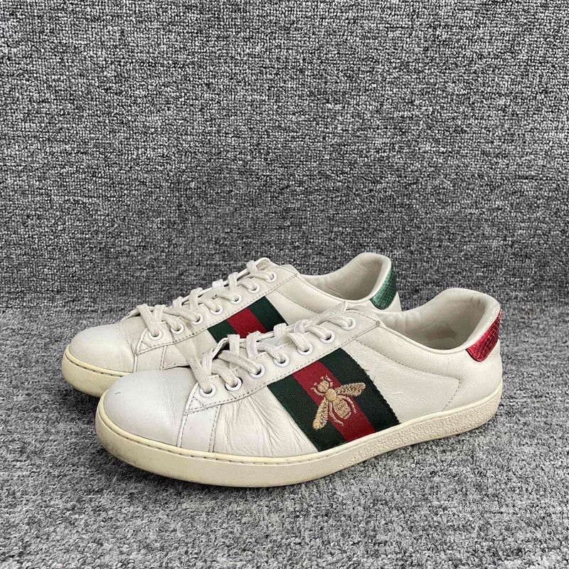 Gucci Gucci Ace Leather Low-Top Fashion Sneakers 0079 Size US 7.5 / EU 40-41 - 1 Thumbnail