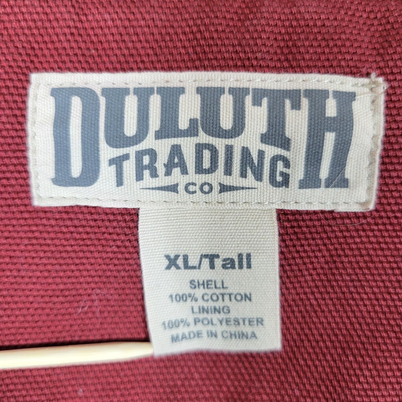 Vintage Duluth Shacket Shirt Jacket Maroon Lined Fleece Heavy Canvas XL/Tall XLT Men Jacket Shacket Winter Fall Spring Outdoor Size US XL / EU 56 / 4 - 4 Thumbnail