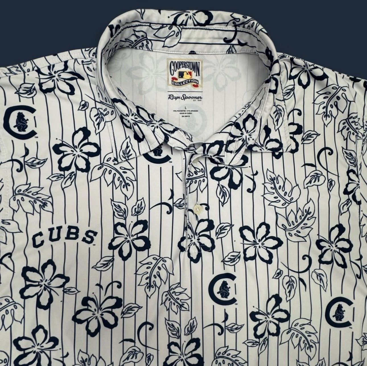 Reyn Spooner Reyn Spooner x Cubs Cooperstown Collection Hawaiian Polo Size US L / EU 52-54 / 3 - 1 Thumbnail