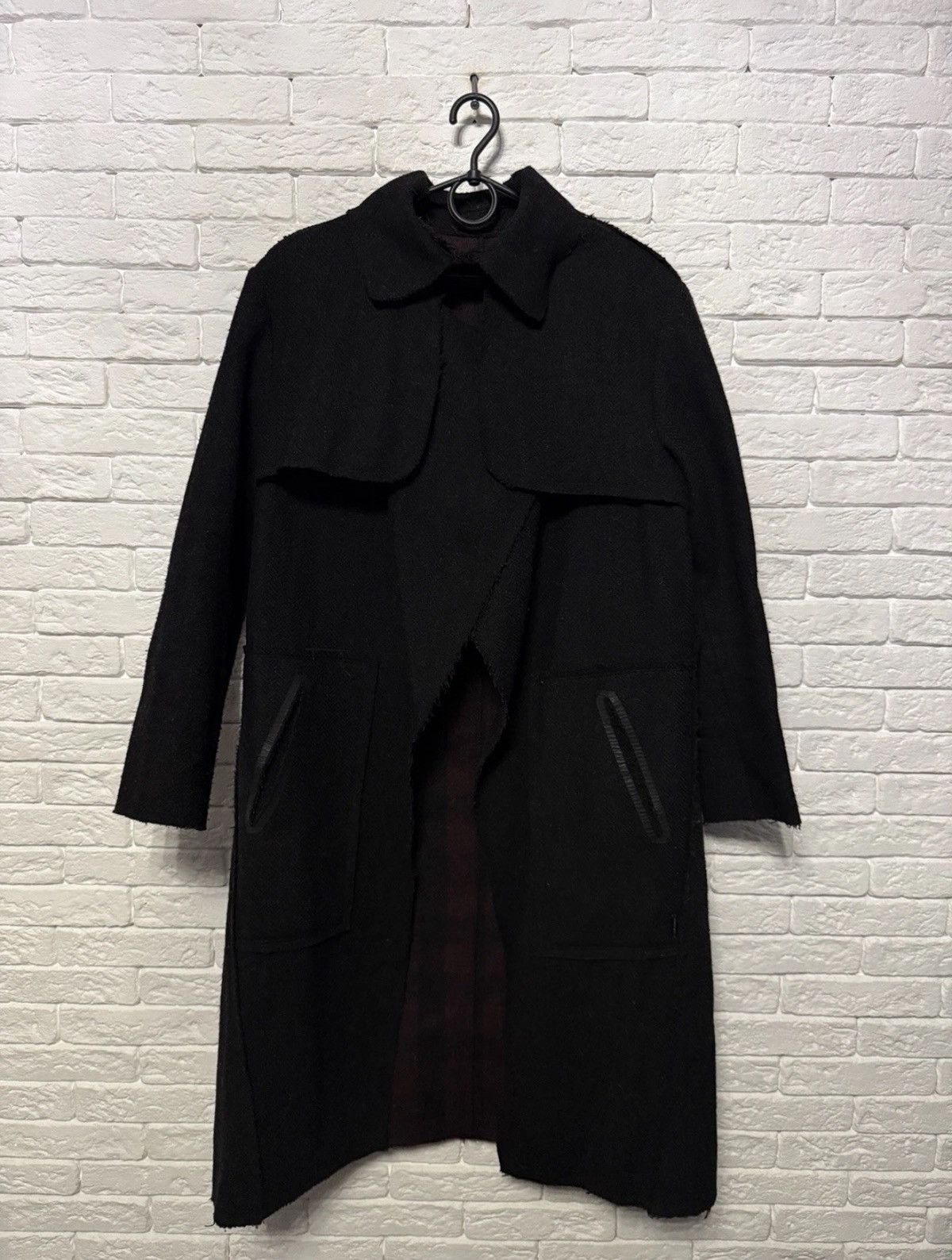 Cop Copine Cop Copine Wool Avant Garde Long Trench Coat Sz L Size L / US 10 / IT 46 - 1 Thumbnail