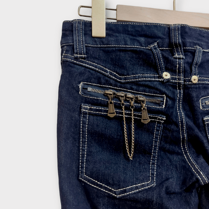 Vintage Original Jeans Super FLARE with Decorated Zipped | Grailed