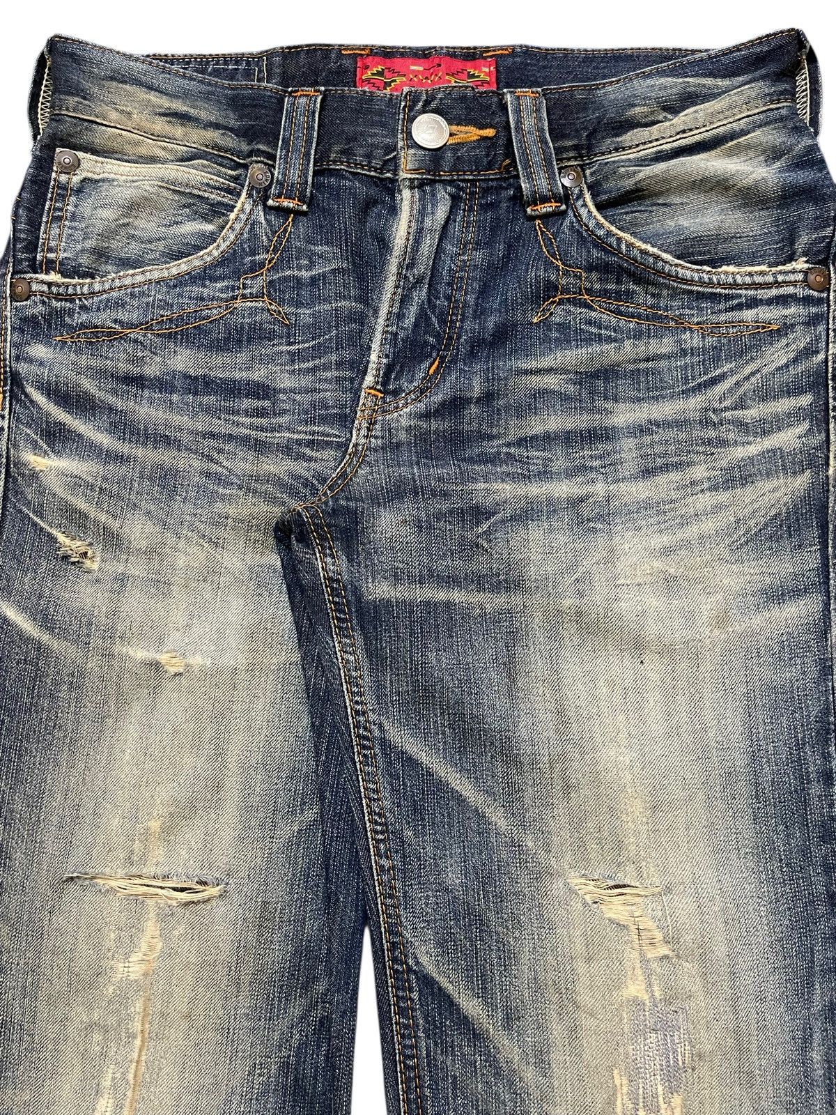 Edwin Edwin XV Exclusive Vintage Blue Mud Wash Distressed Baggy Size US 31 - 4 Thumbnail