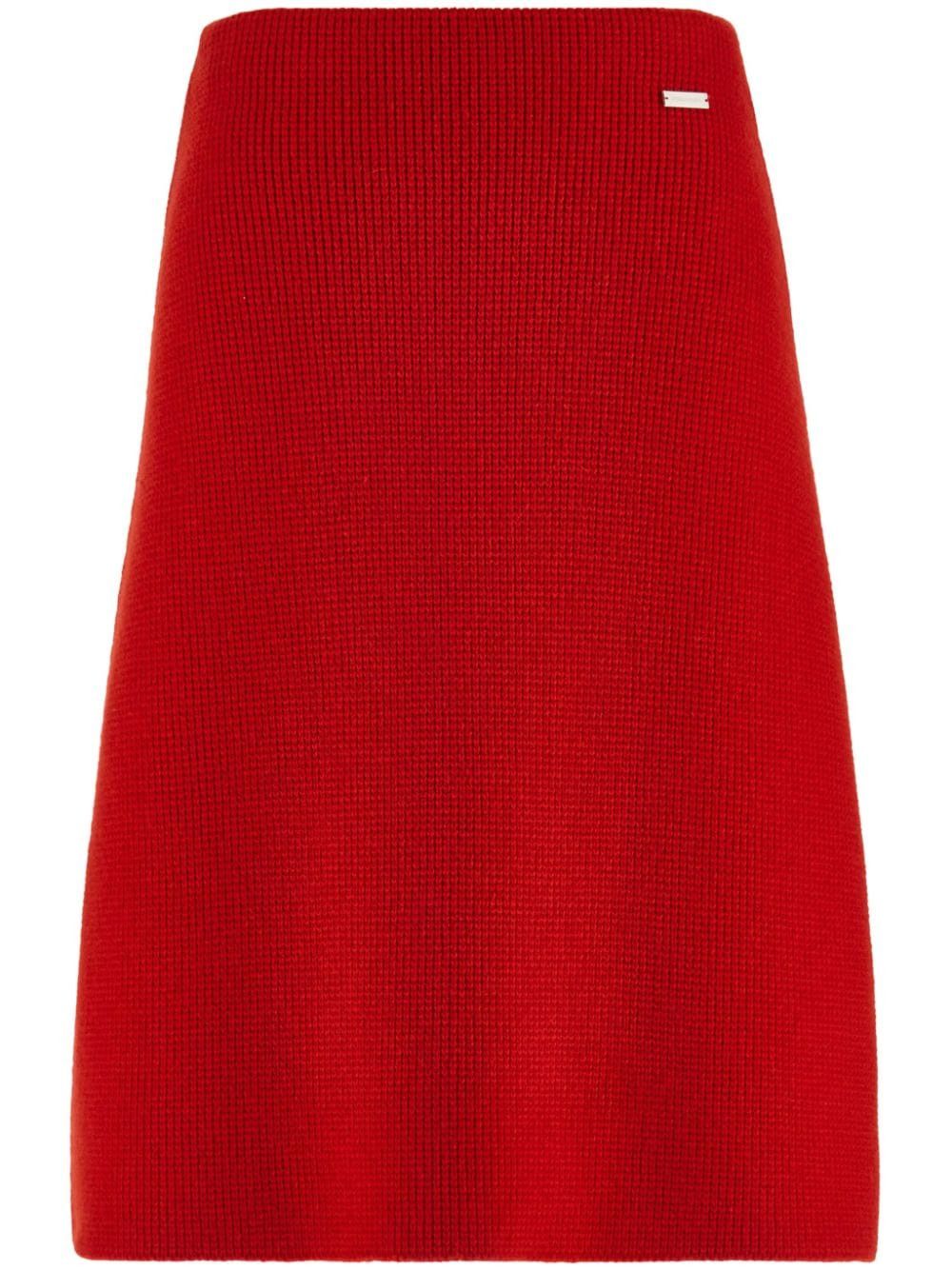 Salvatore Ferragamo o1s1rm1224 Skirt in Red Size 34" / US 12 / IT 48 - 1 Preview
