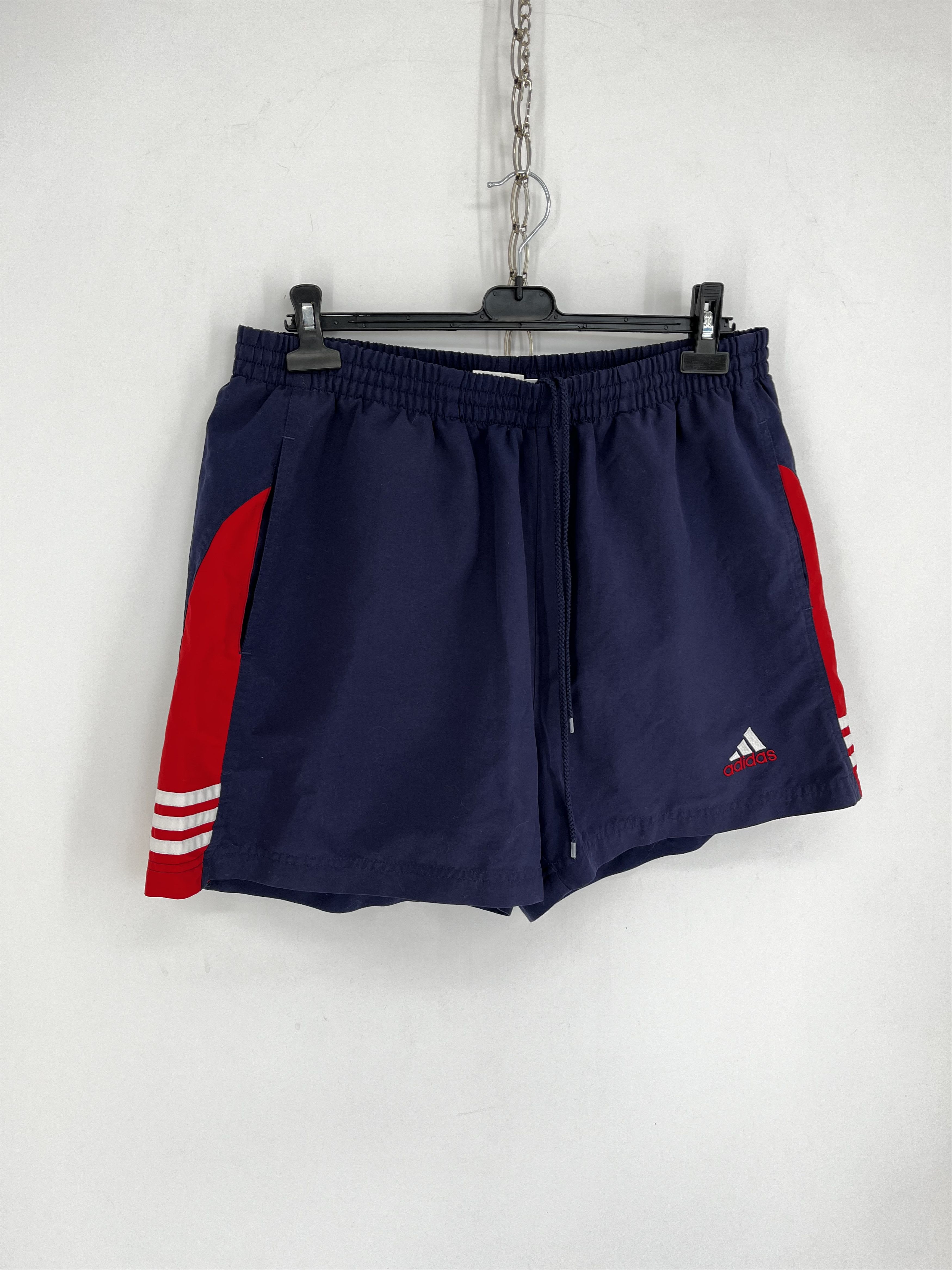 Adidas × Vintage 90s Vintage Adidas Black Nylon Mini Logo Shorts Travis Style Size US 36 / EU 52 - 2 Thumbnail