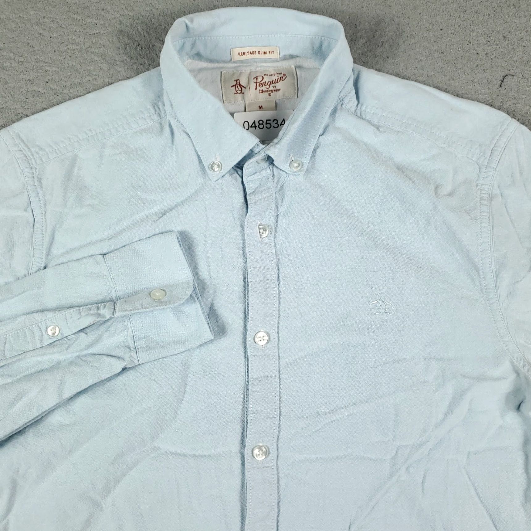 Original Penguin Original Penguin Button-Up Shirt Mens Medium Blue Long Sleeve Casual Preppy Size US M / EU 48-50 / 2 - 2 Thumbnail