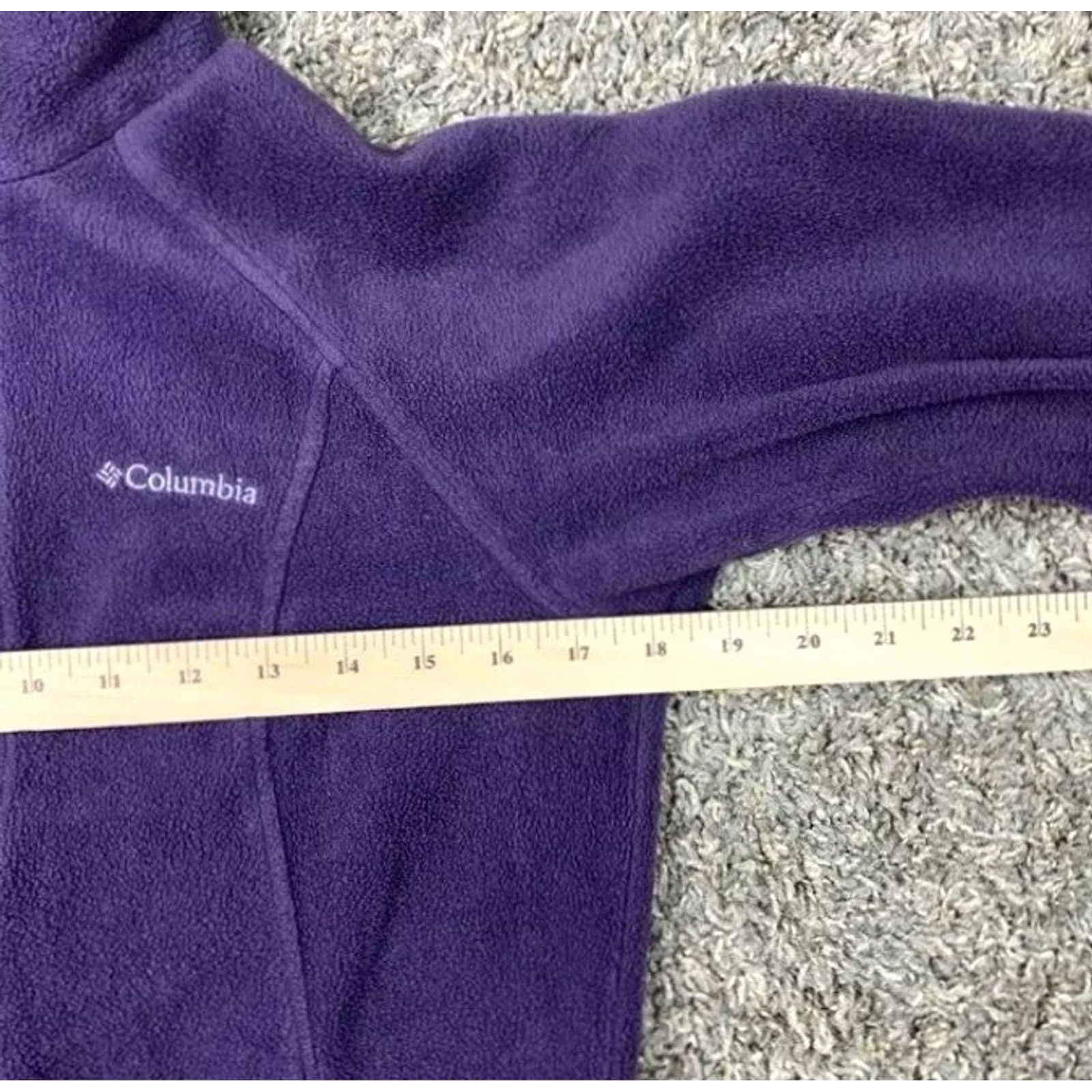 Logo 7 Columbia Fleece Jacket Womens XS Purple Full Zip Warm Pockets Embroidered Logo Size XS / US 0-2 / IT 36-38 - 5 Thumbnail