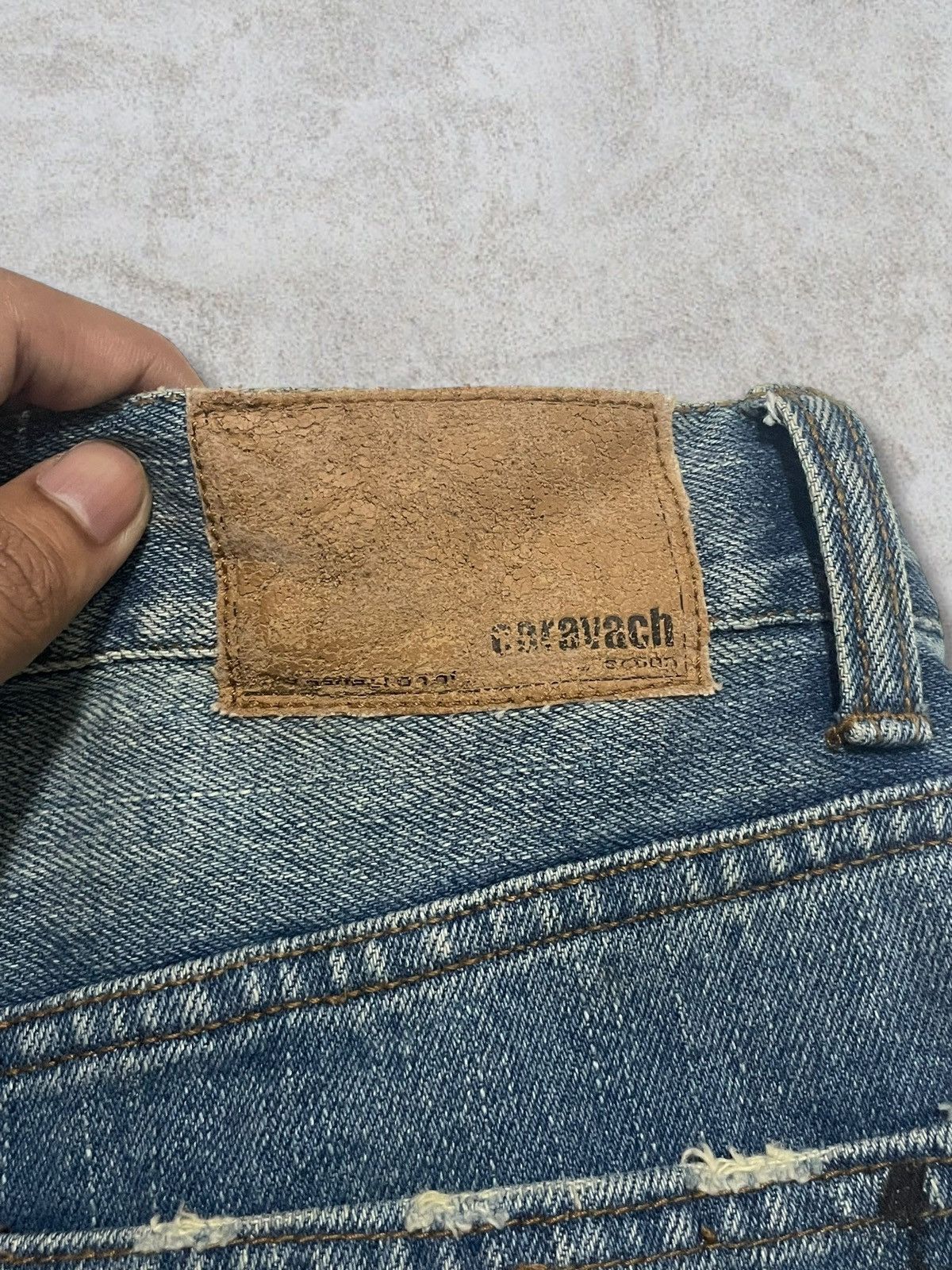 Japanese Brand Vintage Japanese Traditional Tattoo Art BlueWash Loose Jeans Size US 30 / EU 46 - 9 Thumbnail