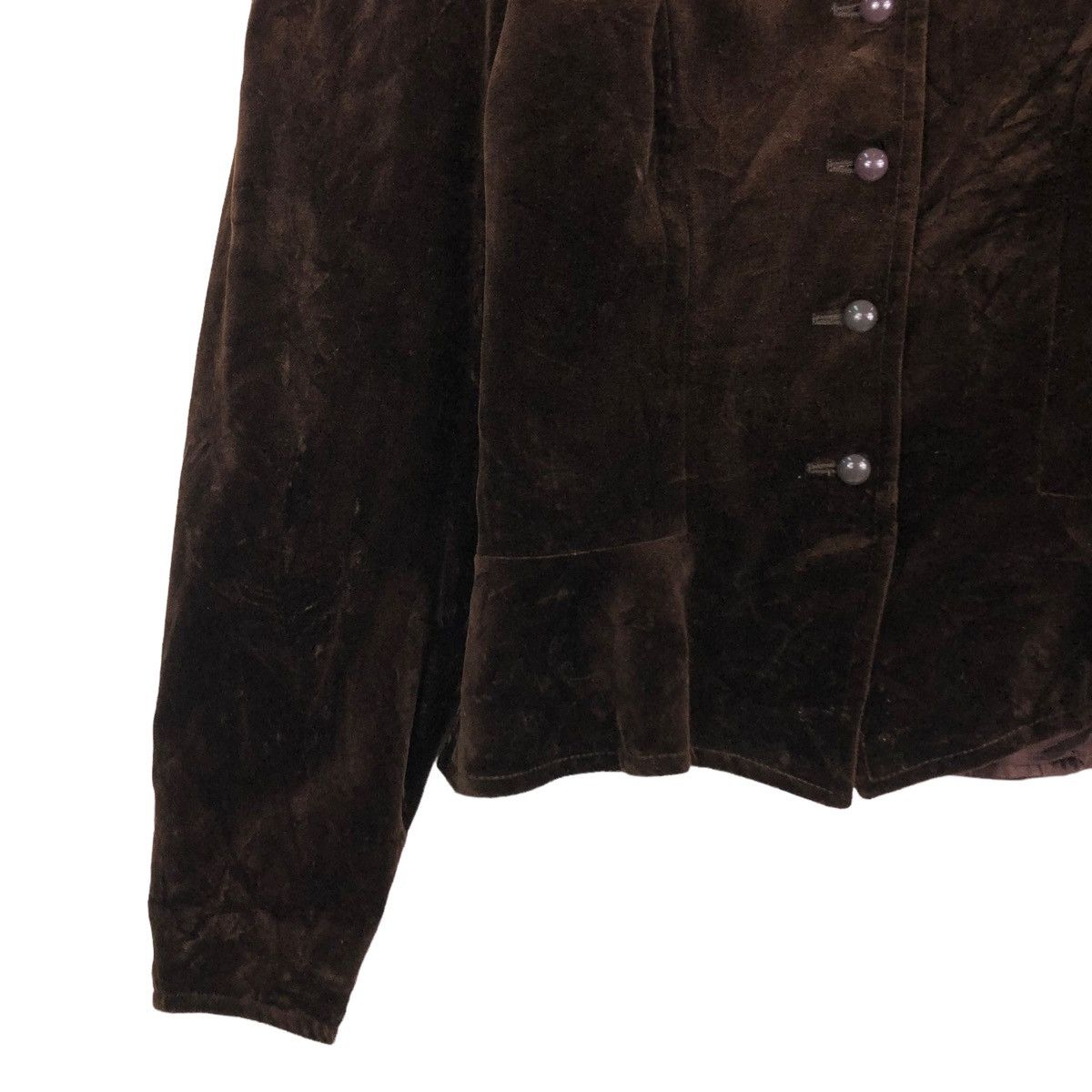 Vintage 🔥VINTAGE CROPPED VELVET JACKET DIFFUSION GUY LAROCHE PARIS Size XS / US 0-2 / IT 36-38 - 4 Thumbnail