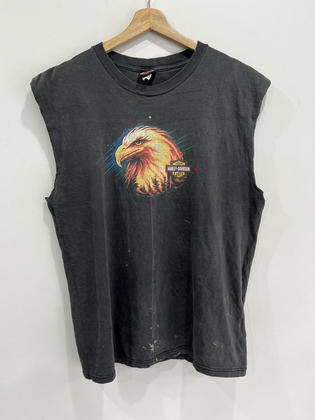 Harley Davidson Vintage Harley Davidson Eagle Sleeveless Shirt Size US XL / EU 56 / 4 - 1 Thumbnail