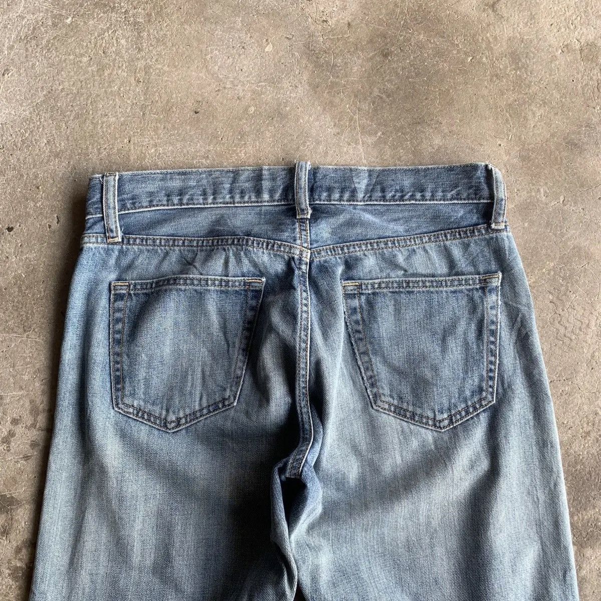 Kaihara Denim REDLINE‼️Japanese Vintage LightWash DistressedDenim Selvedge Size US 32 / EU 48 - 11 Thumbnail