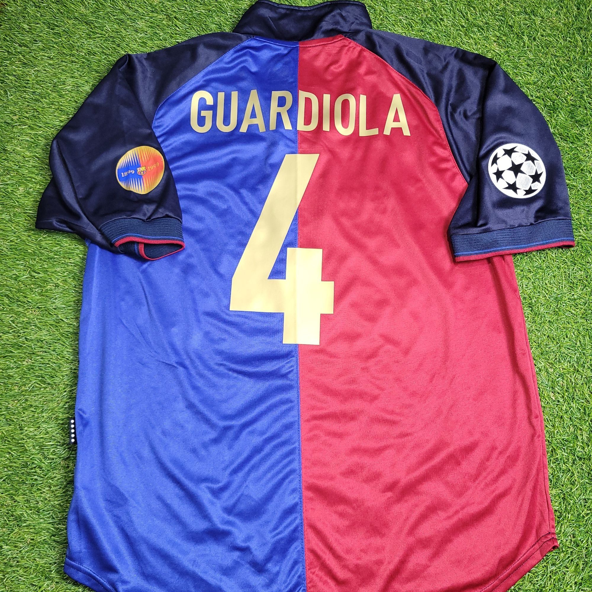 Nike Guardiola Barcelona Centenary 1999 2000 Soccer Jersey L Size US L / EU 52-54 / 3 - 1 Thumbnail