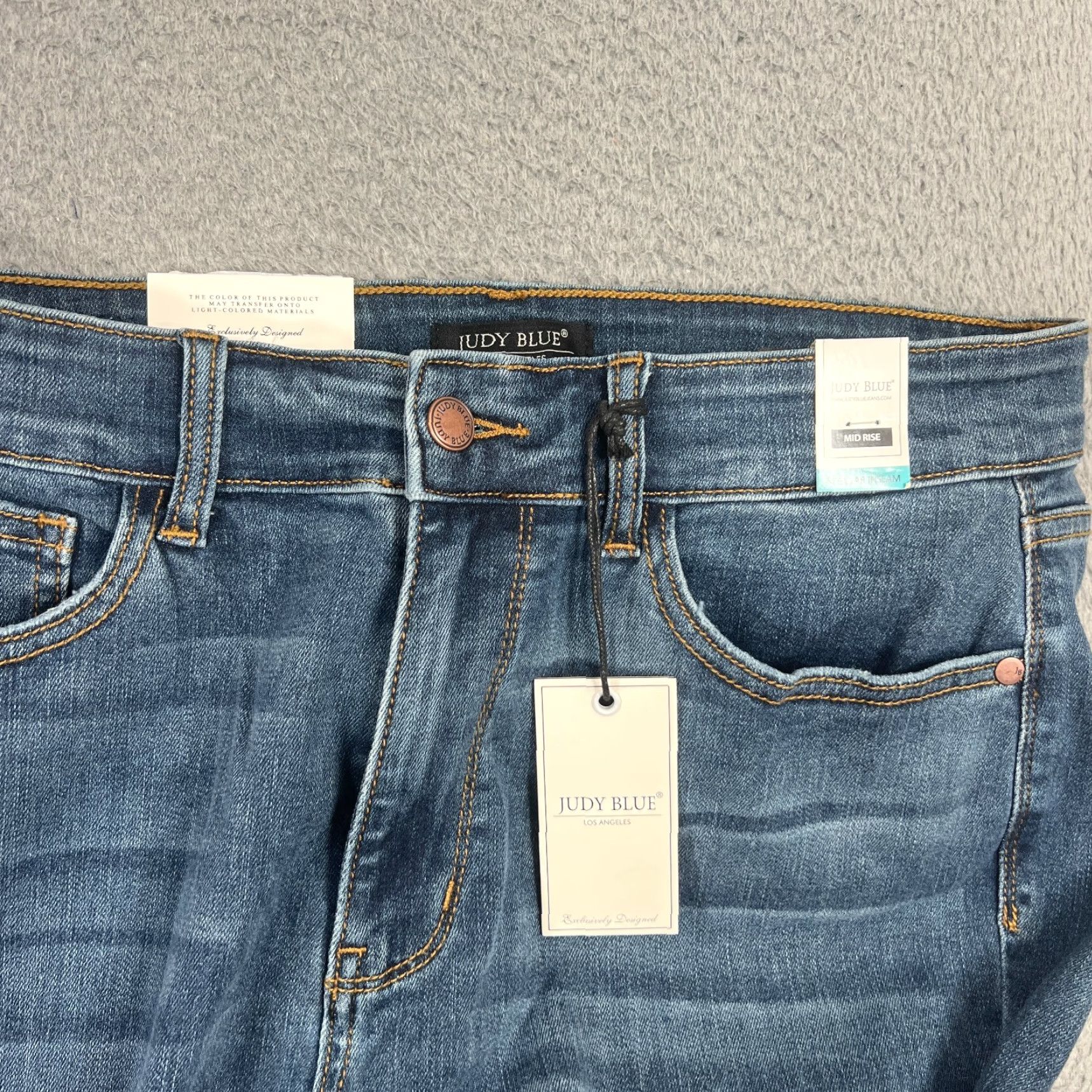 Vintage Judy Blue Jeans Womens 14W Plus Skinny Fit Dark Wash Denim Stretch Mid Rise Casual Fall Spring Summer Winter Size 36" / US 14 / IT 50 - 6 Thumbnail