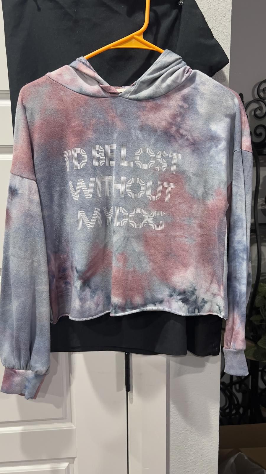 Unknown London Cute Tie-Dye Hoodie 'I'd Be Lost Without My Dog' Size S / US 4 / IT 40 - 1 Thumbnail