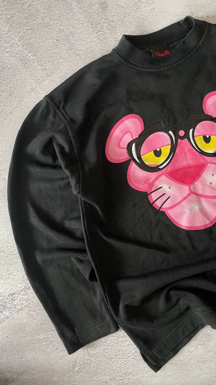 Vintage 90’s rare Pink Panther funny cartoon black sweatshirt 1997 Size US L / EU 52-54 / 3 - 2 Thumbnail