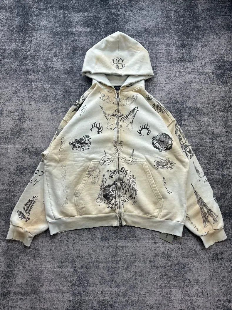Balenciaga Balenciaga Tattoo Graffiti Zip Jacket. Size US L / EU 52-54 / 3 - 1 Thumbnail