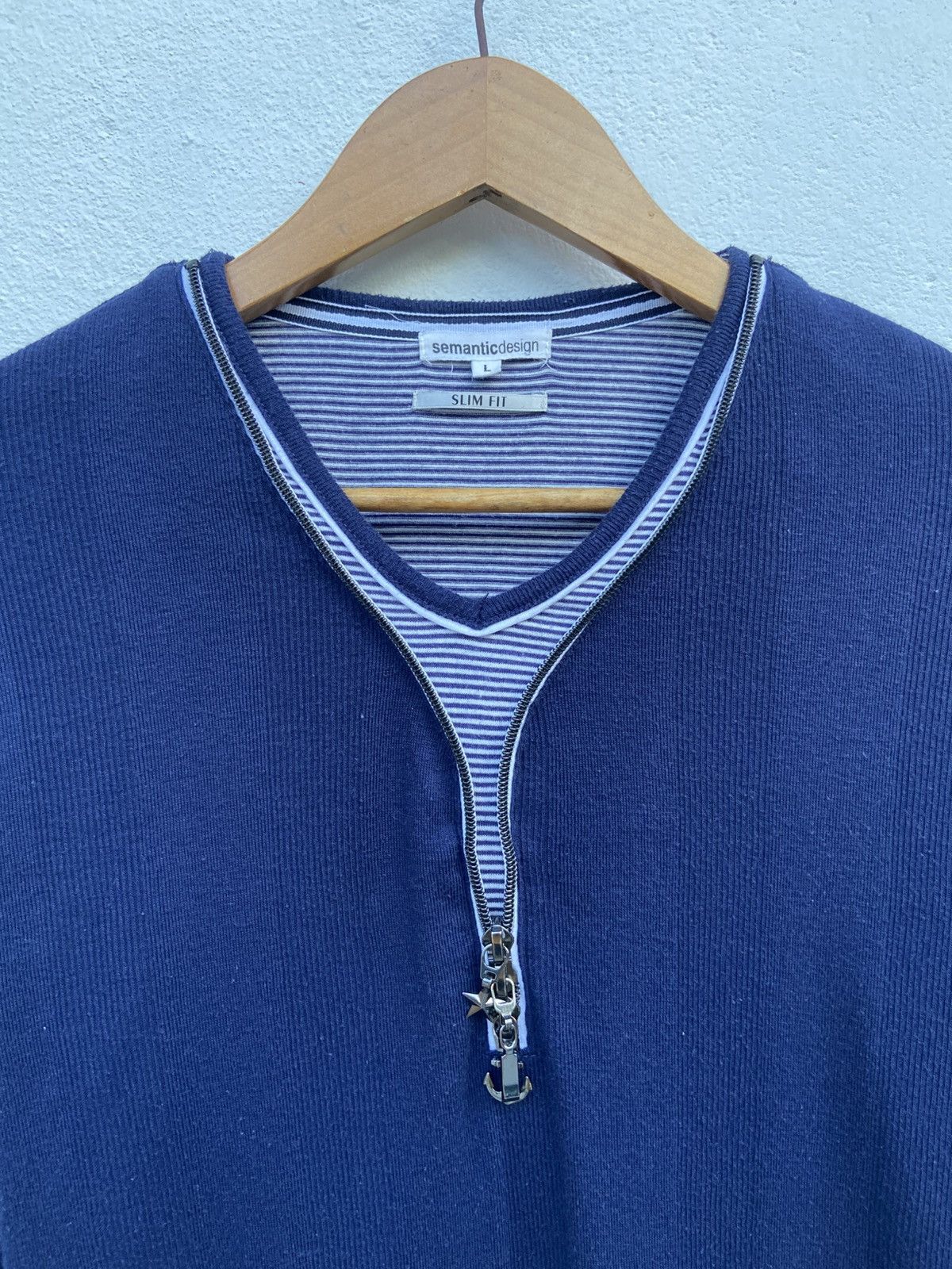 semanticdesign Semantic Design Henley t shirt zipper if six was nine Size US M / EU 48-50 / 2 - 1 Thumbnail