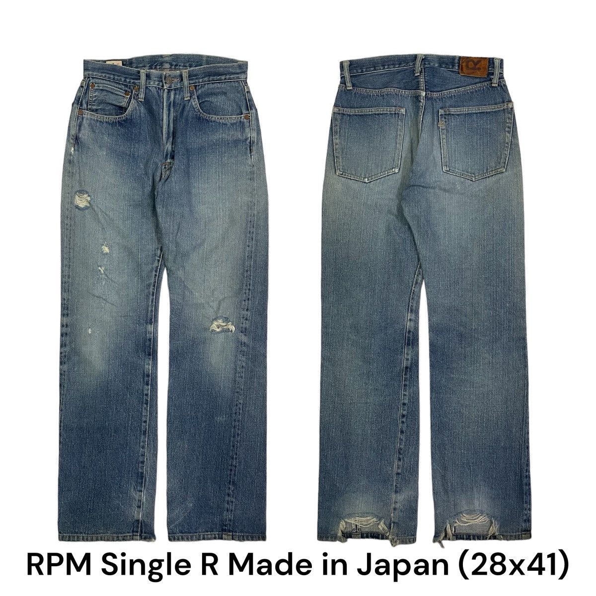 image of VTG 90’S Leather Pine 45Rpm Made In Japan in Blue, Men's (Size 28)