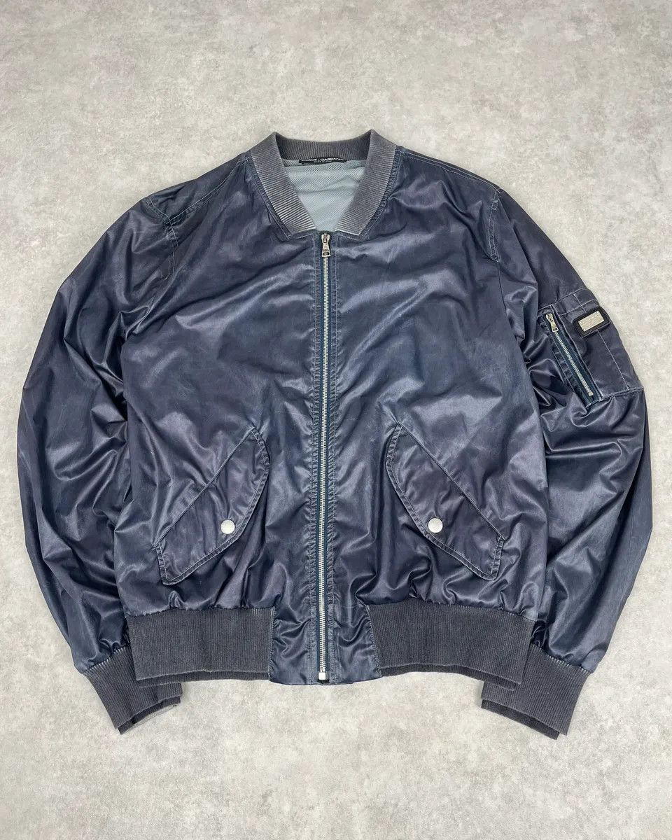 Dolce & Gabbana 2000s Dolce & Gabbana Navy Nylon Multi-Pocket Bomber Jacket Size US L / EU 52-54 / 3 - 1 Thumbnail