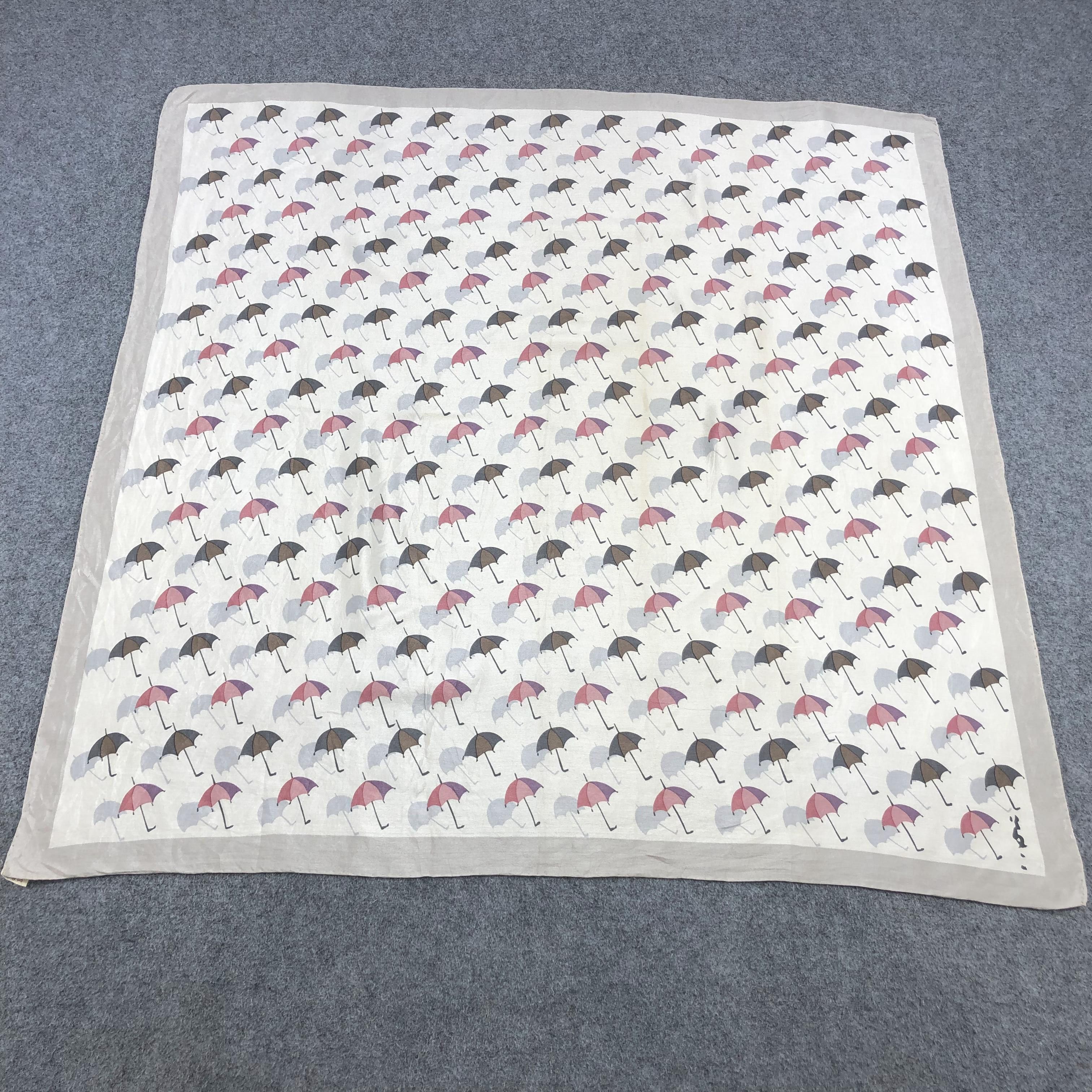 Vintage Vintage Umbrellas Silk Scarf M358 Size ONE SIZE - 2 Thumbnail