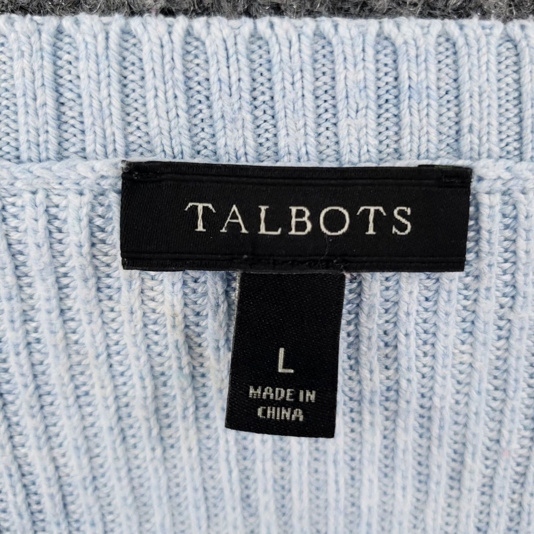 Talbots Talbots Sweater Womens L Large Blue Pullover Long Sleeve Round Neck Elbow Patch Size L / US 10 / IT 46 - 5 Thumbnail