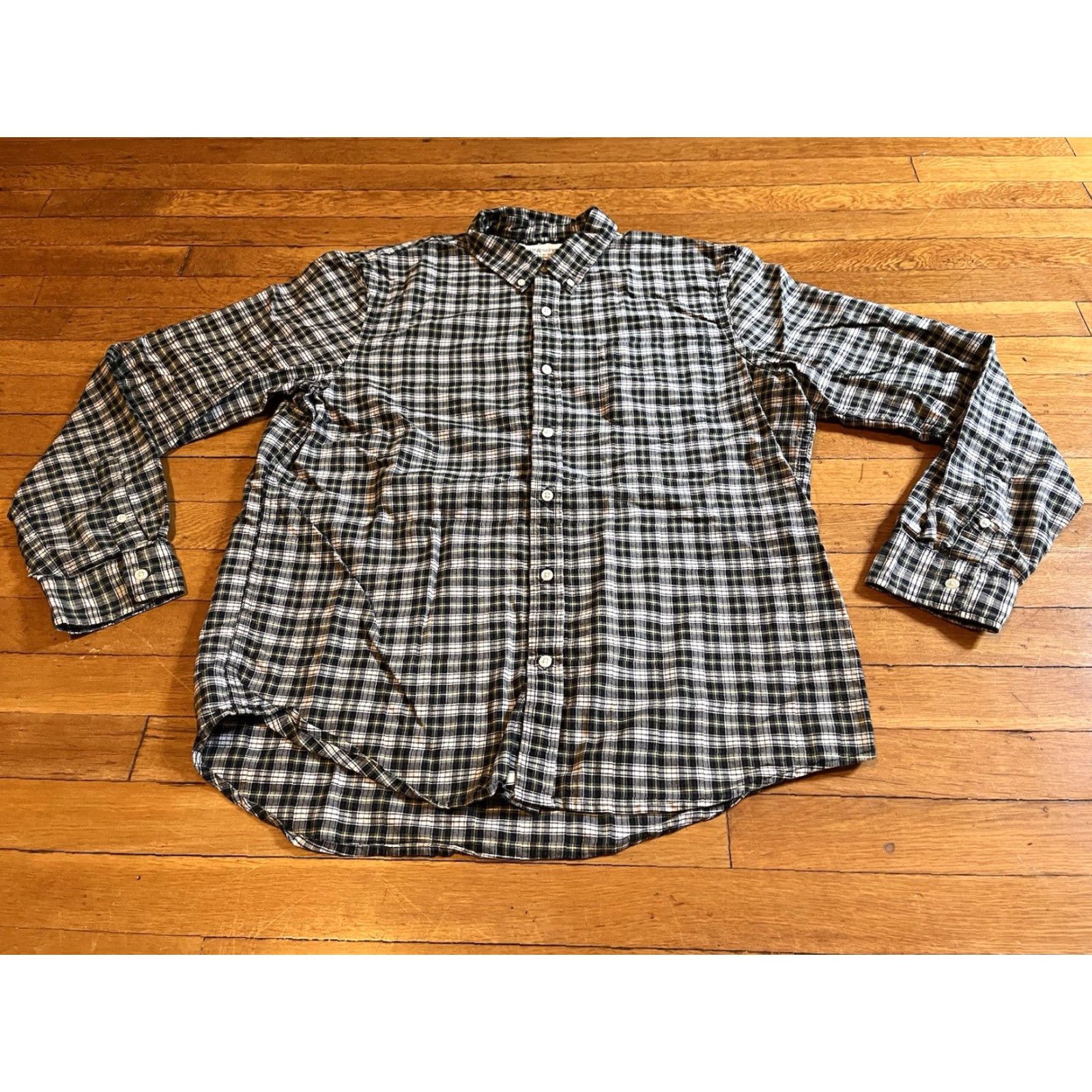 Vintage VINTAGE Denim & Supply Ralph Lauren Shirt Men’s XL Black Green Plaid Size US XL / EU 56 / 4 - 2 Thumbnail