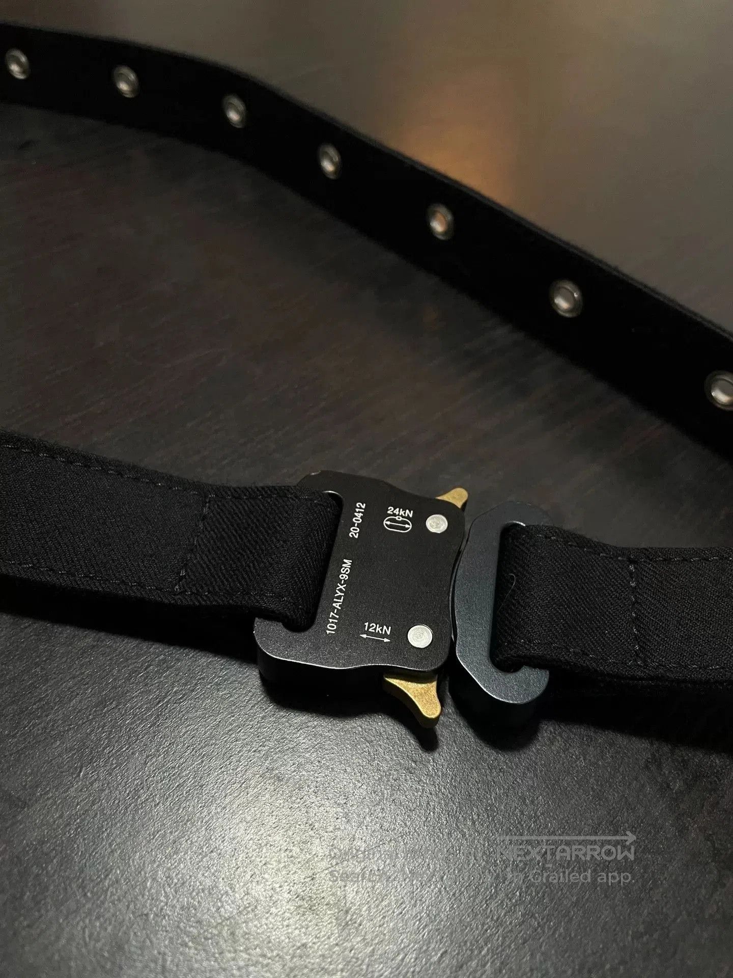 1017 ALYX 9SM black long belt with studs and buckle. Size ONE SIZE - 4 Thumbnail
