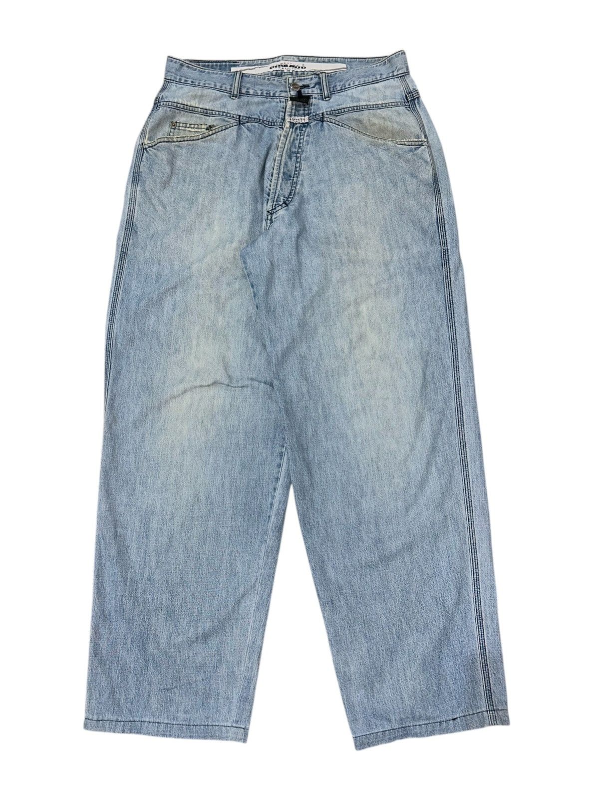 Marithe + Francois Girbaud Marithe Francois Girbaud Stone Washed Baggy Faded Blue Jeans Size 30" / US 8 / IT 44 - 1 Thumbnail