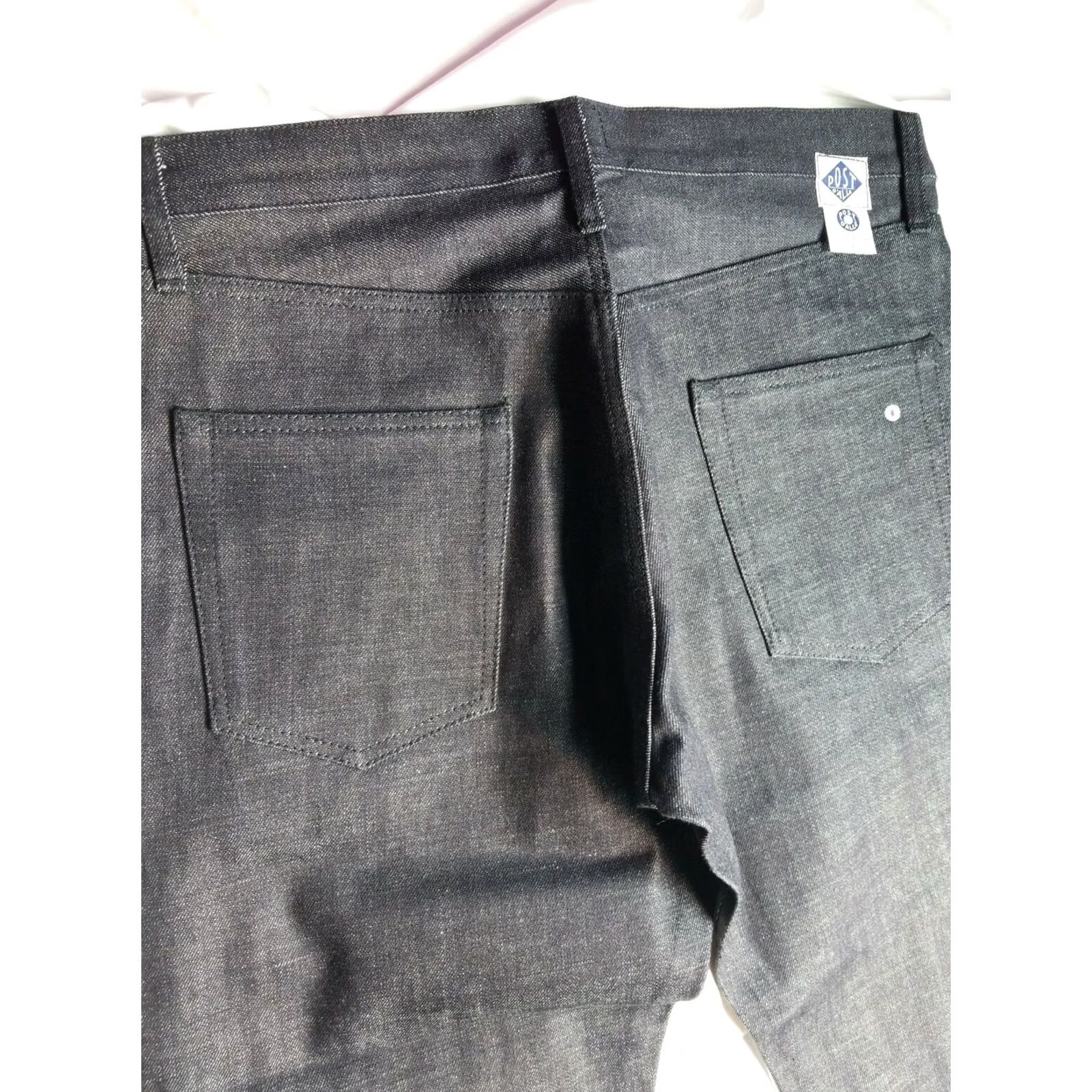 Denime Post O'Alls Denim Jean 32x33 Regular 100% Cotton Japanese Selvedge Straight Zip Pocket Men Blue Vintage NWOT / Raw Wash Size US 32 / EU 48 - 8 Thumbnail