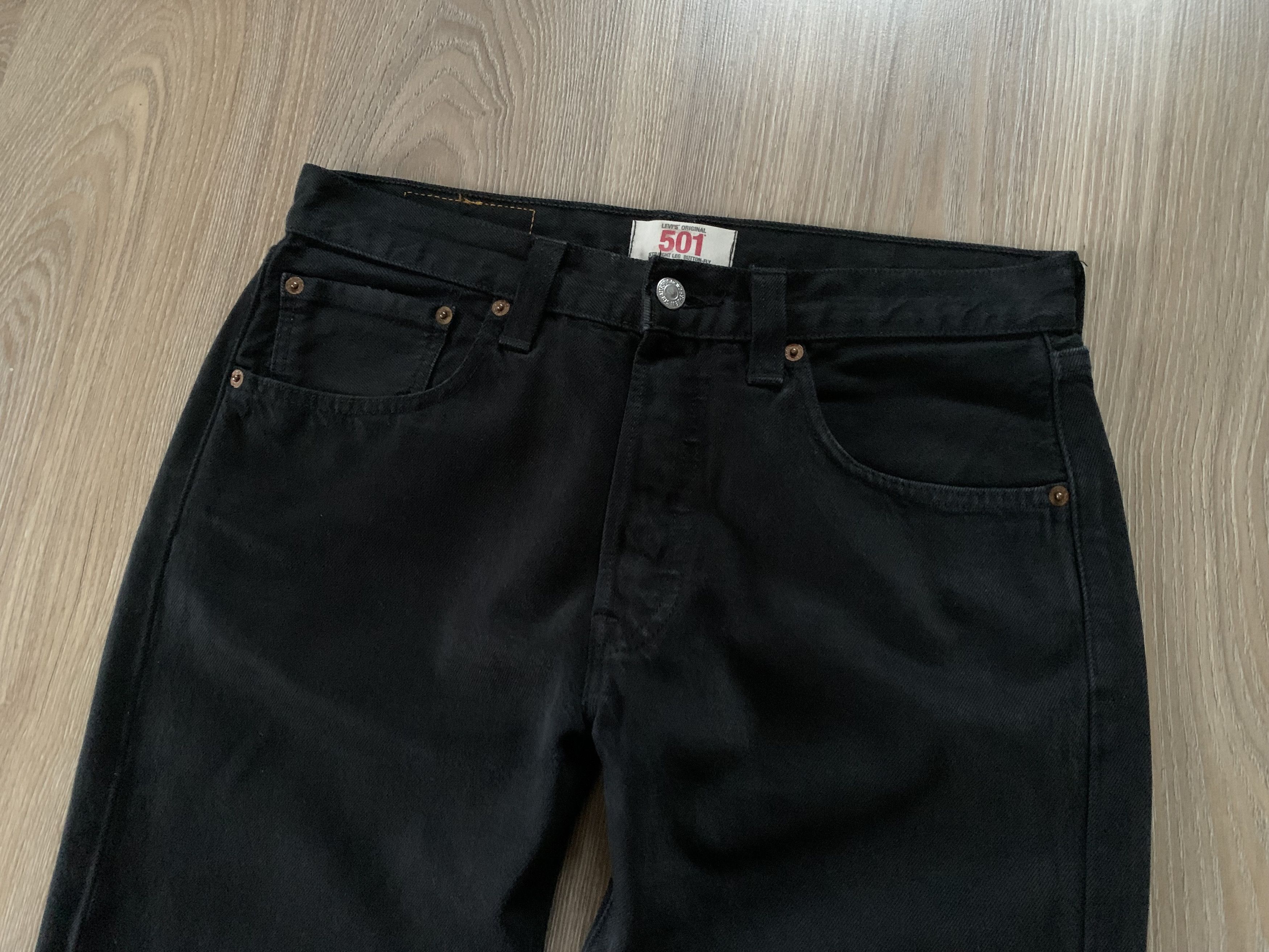 Levi's Levi's 501 Black Denim Jeans Size US 31 - 4 Thumbnail