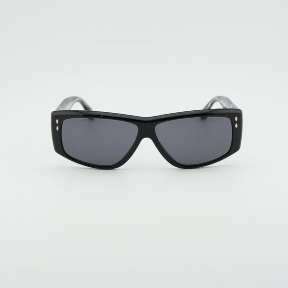 Isabel Marant Isabel Marant IM 0106/S 0807 IR Sunglasses Black Rectangle Size ONE SIZE - 7 Thumbnail