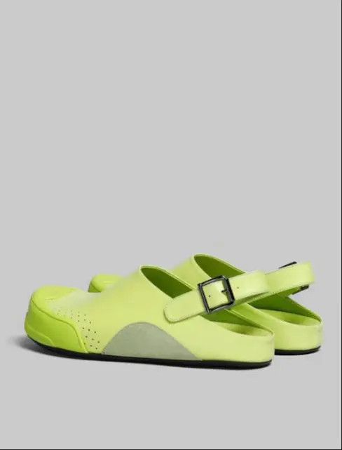Marni o1w1db10125 Fussbett Sabot Sandals in Green Size US 8 / EU 41 - 1 Thumbnail