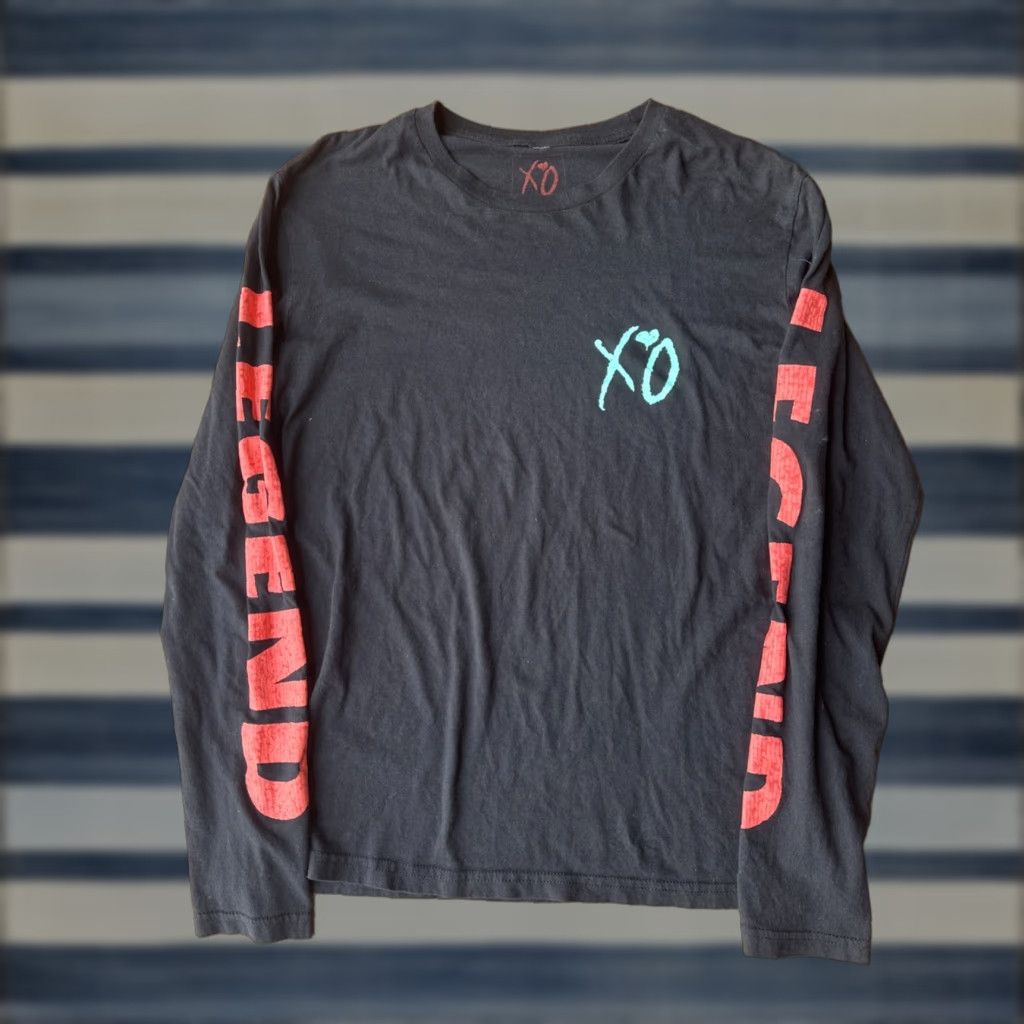 Vintage XO The Weeknd Legend World Tour Official Merch Concert T-Shirt M Mens Black Graphic Print Long Sleeve Crew Neck Cotton Logo 90s? Size US M / EU 48-50 / 2 - 1 Thumbnail
