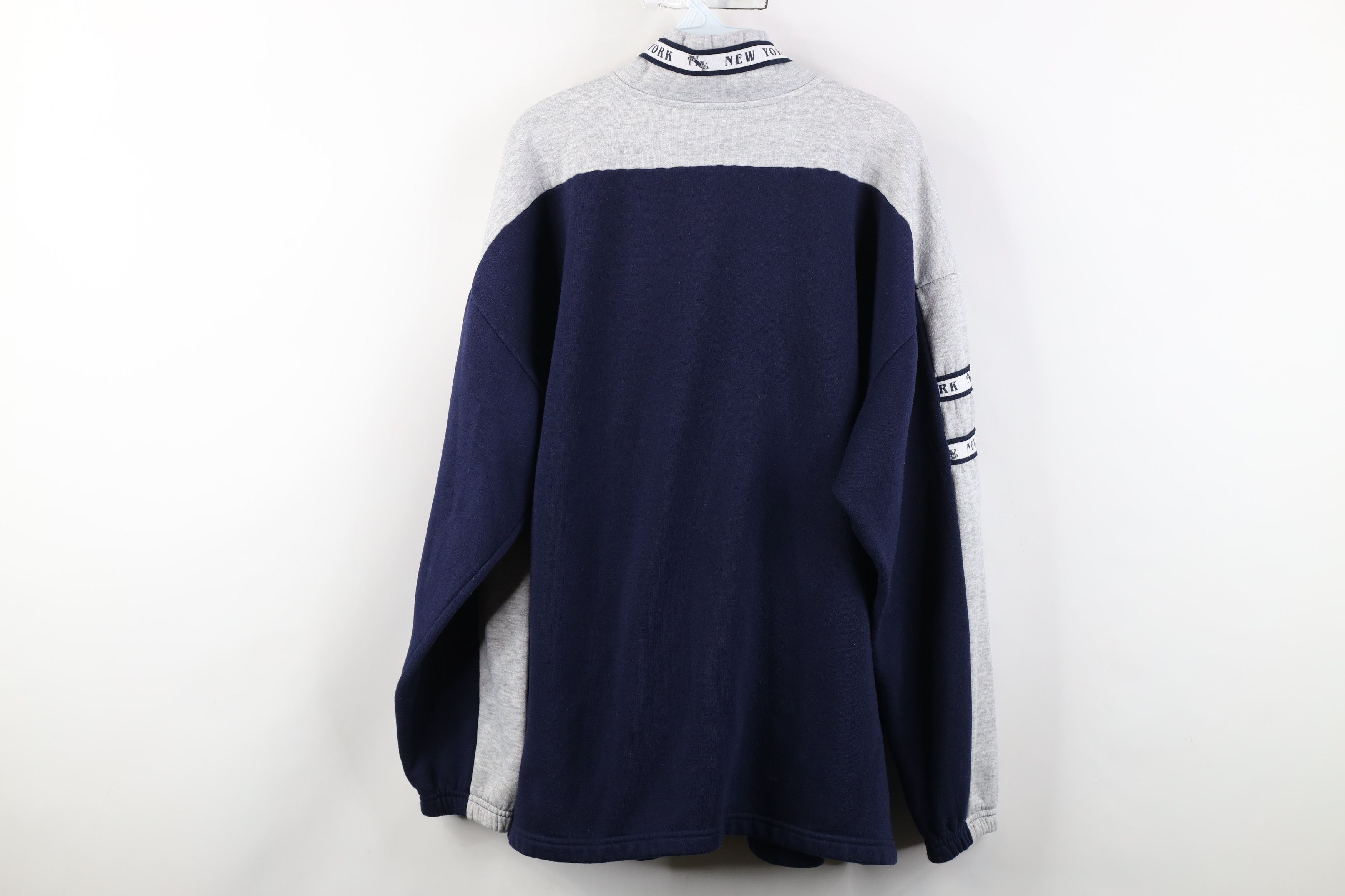 Vintage Vintage 90s Y2K Streetwear New York 1/4 Half Zip Sweatshirt Size US XXL / EU 58 / 5 - 12 Thumbnail