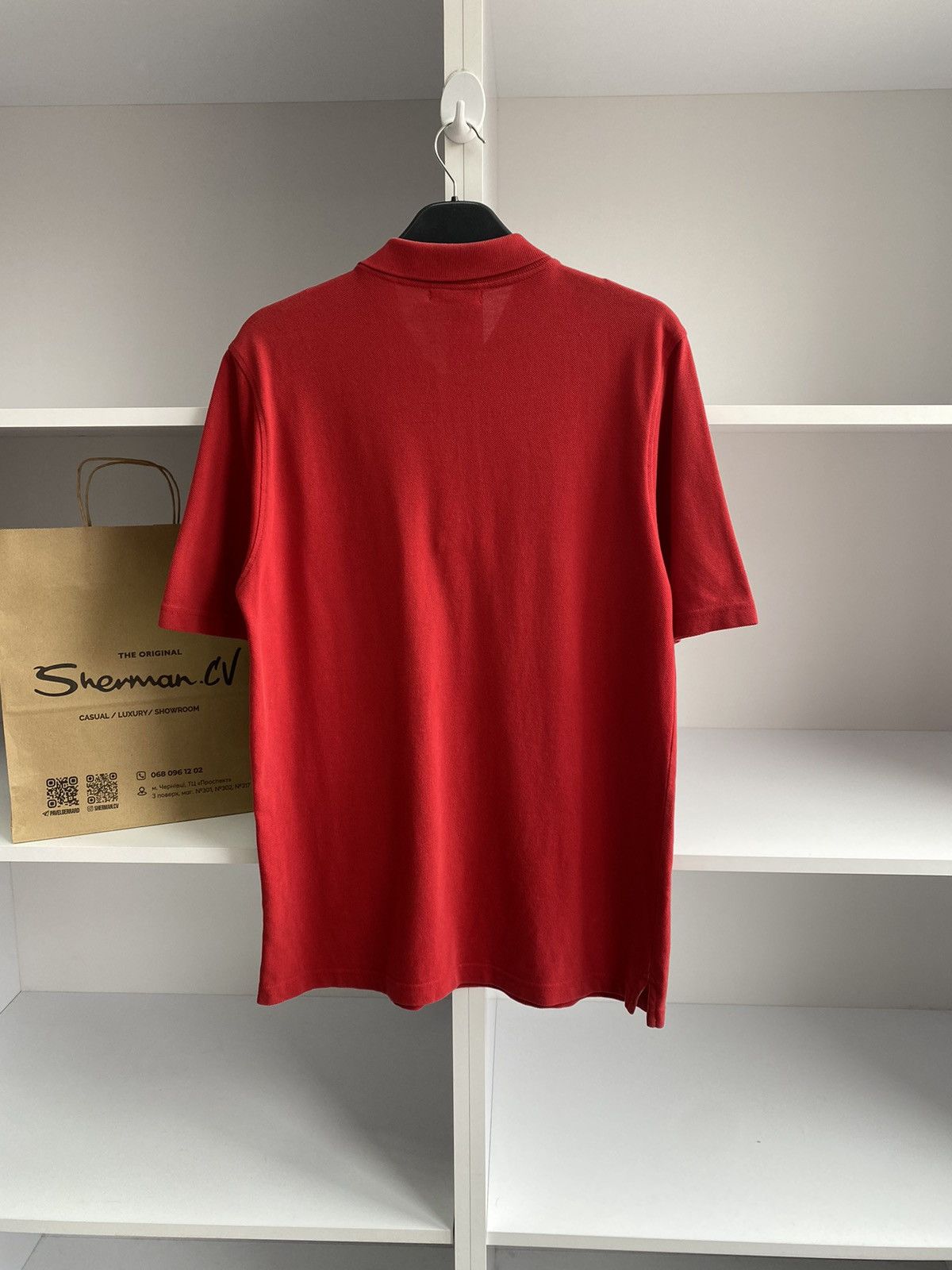 Burberry × Vintage Vintage Burberry Red Polo T-Shirt Size US S / EU 44-46 / 1 - 12 Thumbnail