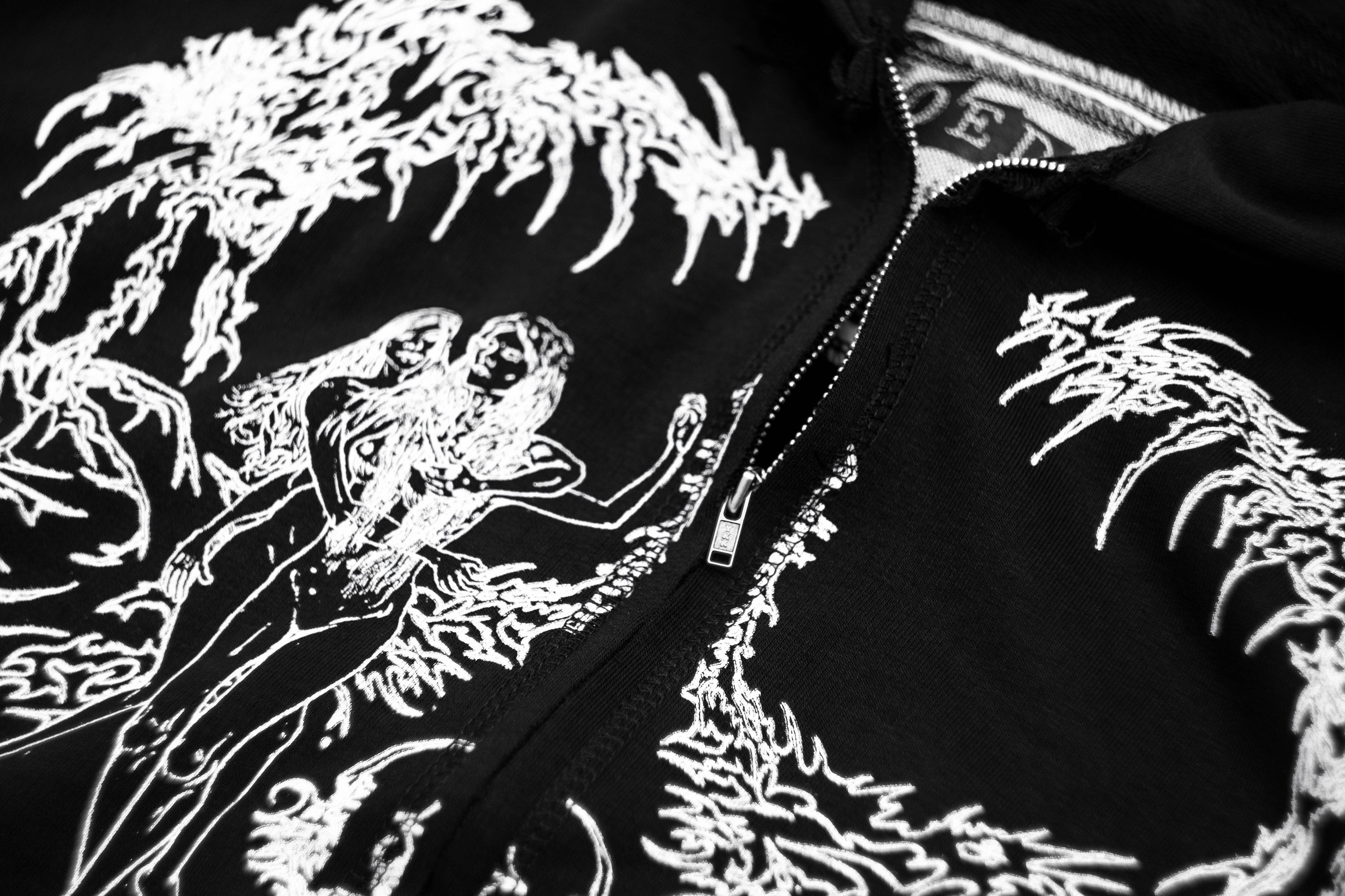 Japanese Brand oedema "nymph" black hoodie Size XL / US 12-14 / IT 48-50 - 7 Thumbnail