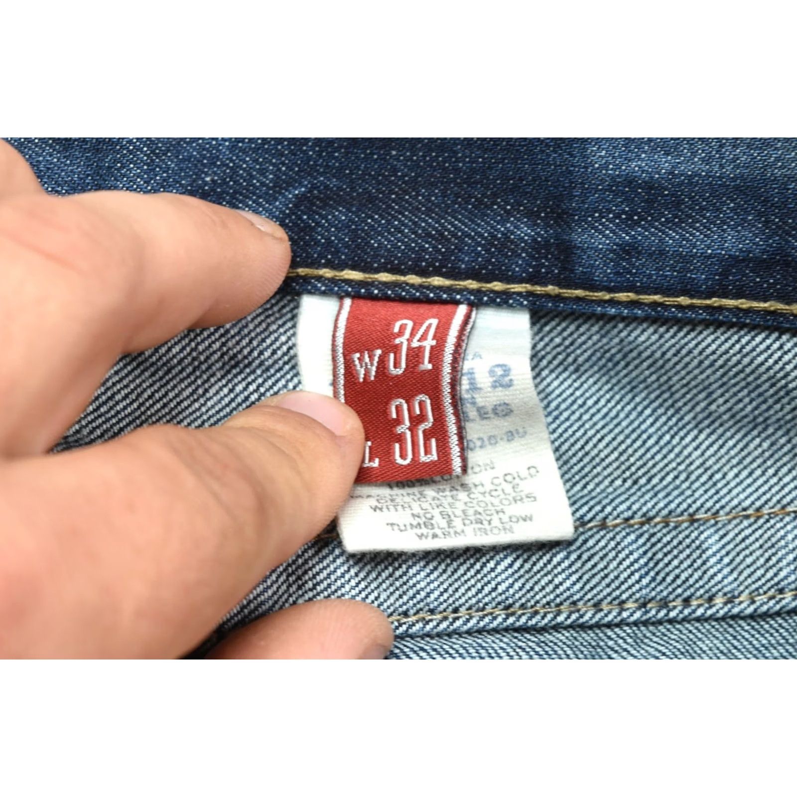 Stetson Stetson Jeans Mens 34x32 Blue Modern Fit Straight Denim Distressed 5-Pocket Design Jeans Mens Size US 34 / EU 50 - 7 Thumbnail