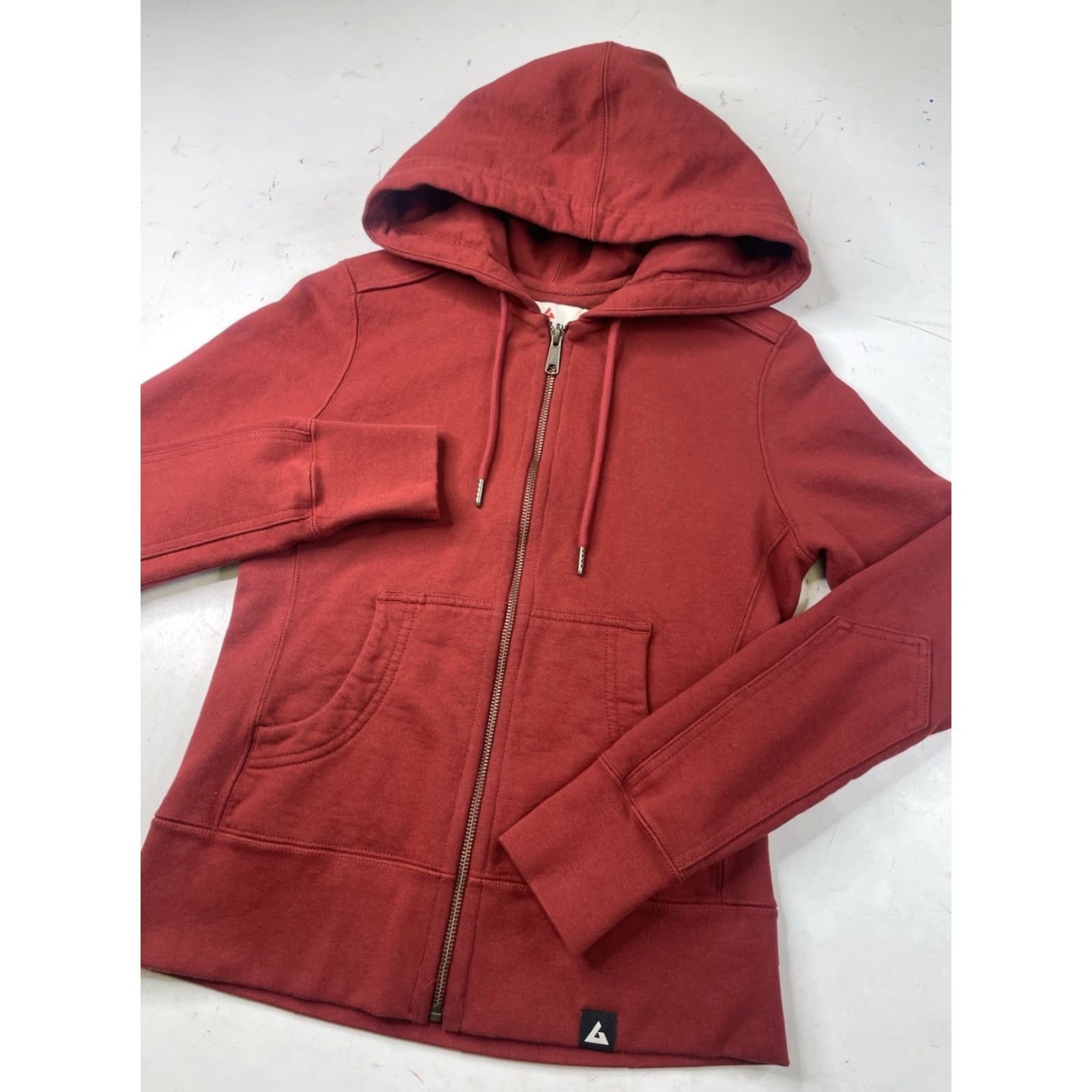 Vintage American Giant Womens XS Hoodie Red Full Zip Heavyweight Size XS / US 0-2 / IT 36-38 - 2 Thumbnail