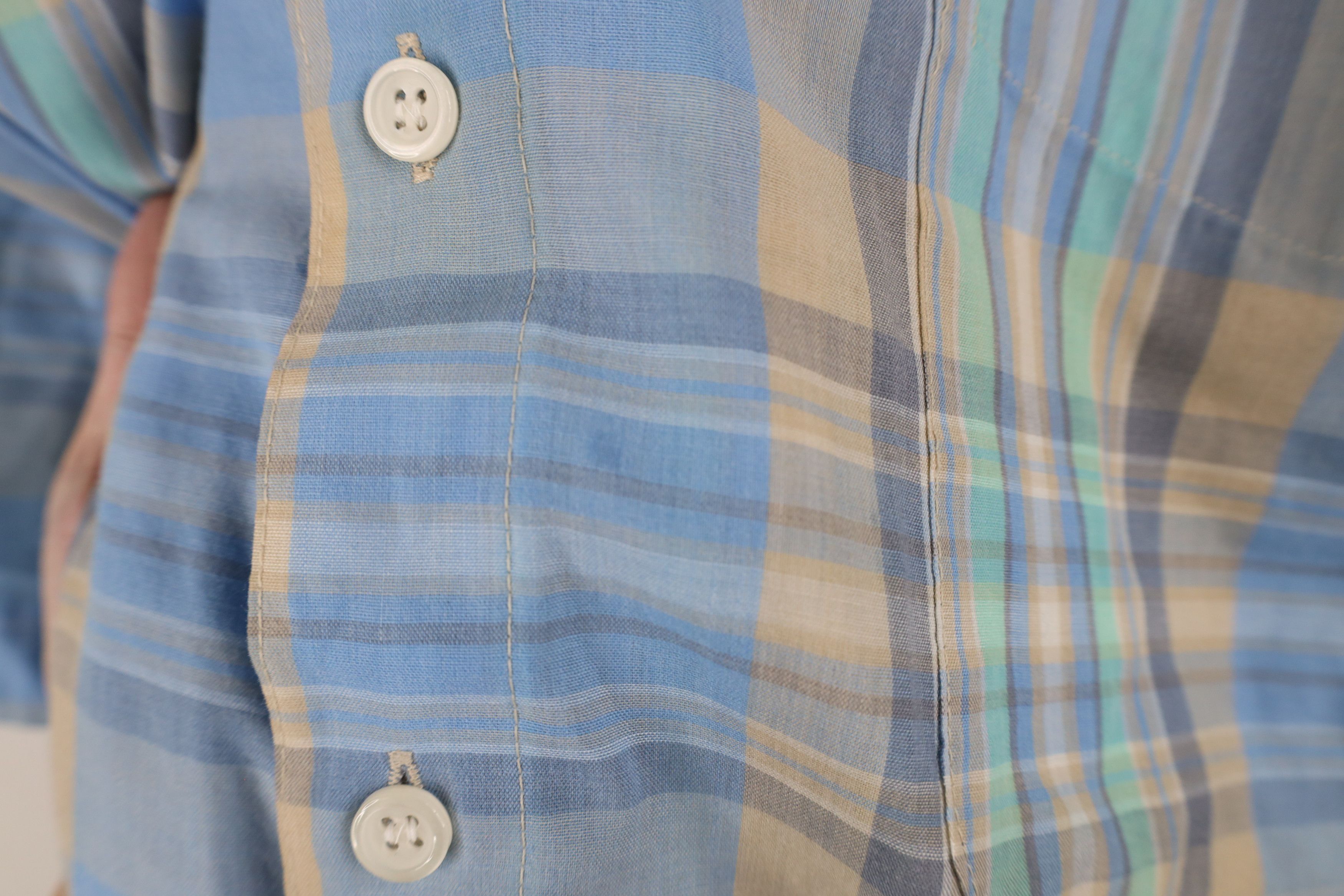 Levi's × Vintage Vintage 80s Levis Plaid Short Sleeve Button Down Shirt Size US XL / EU 56 / 4 - 5 Thumbnail