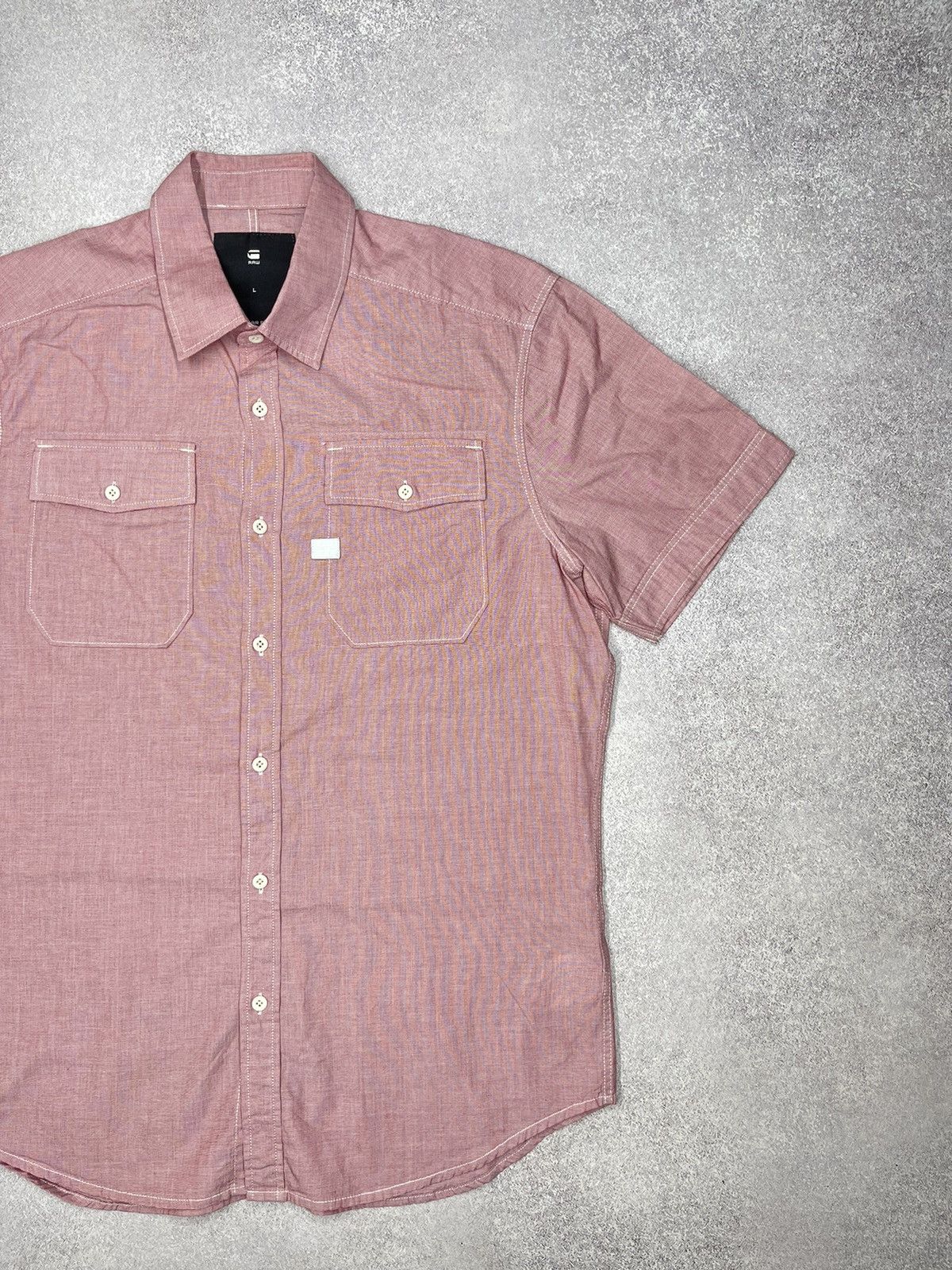 G-Star Mens G-Star Raw Landoh Shirt Pink Size L Size US L / EU 52-54 / 3 - 3 Thumbnail