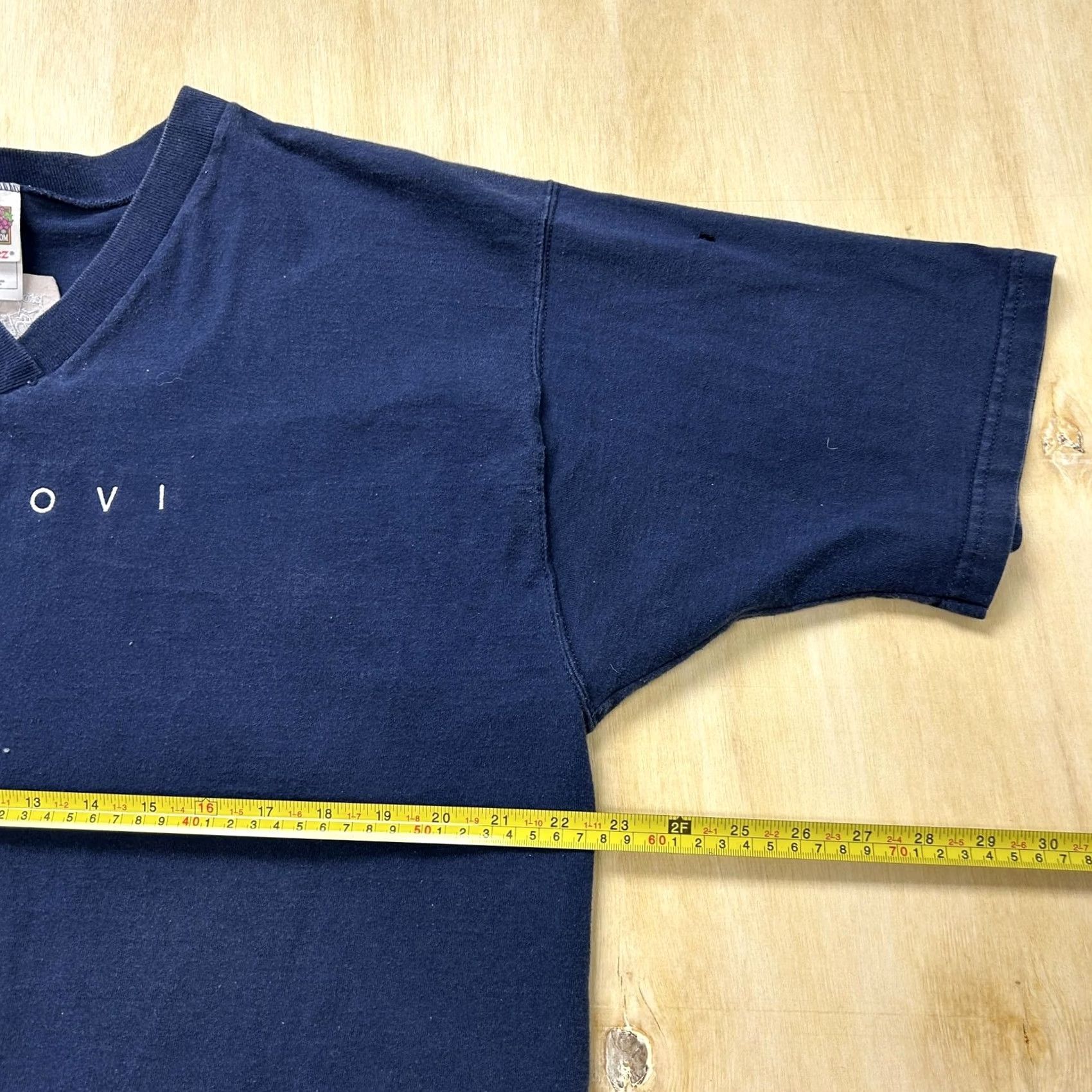 Fruit Of The Loom Kumovi Shirt Mens XL Blue Fruit of the Loom V-Neck Logo Tee T-Shirt Size US XL / EU 56 / 4 - 5 Thumbnail