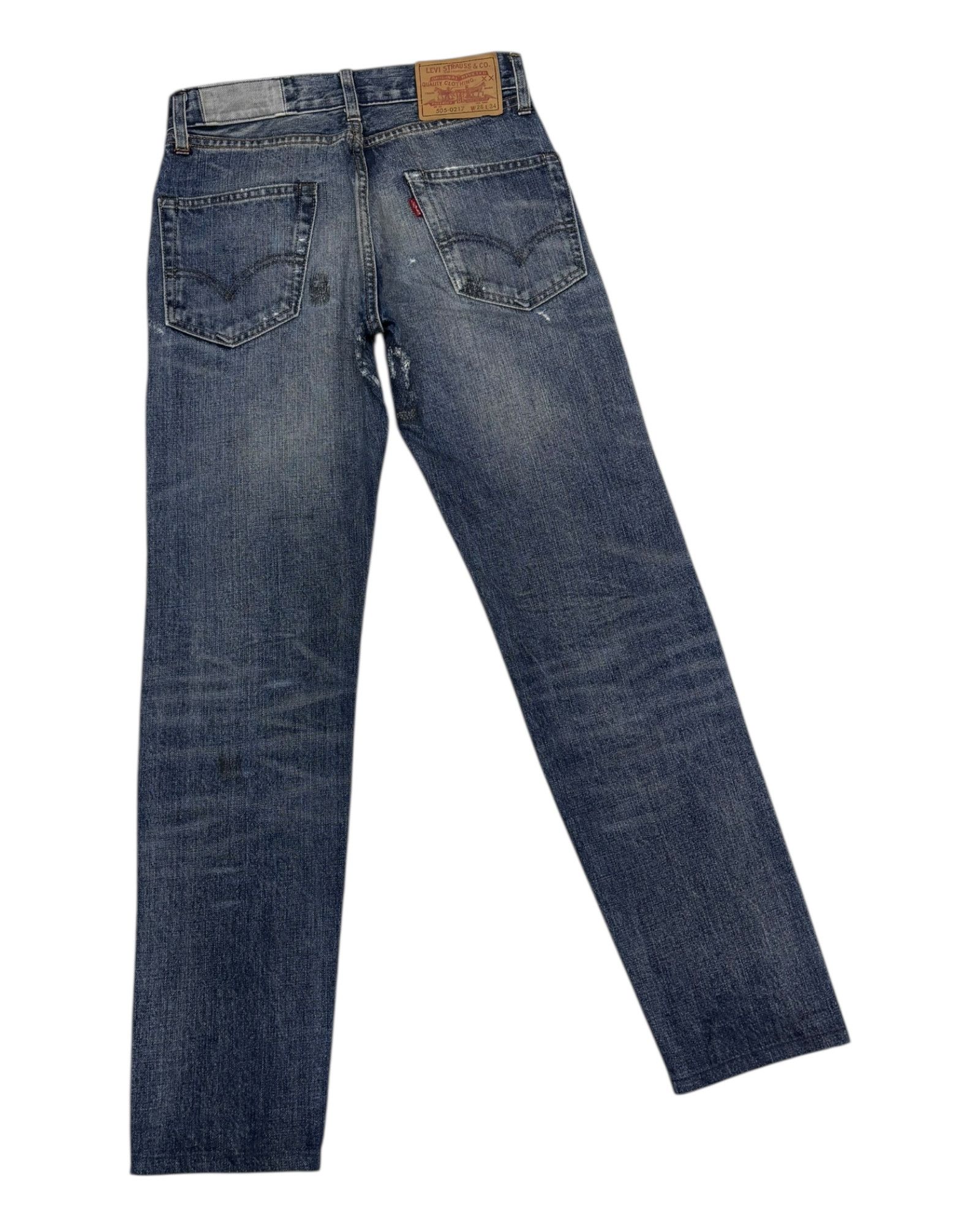 Levi's VINTAGE LEVIS 505 BIG E SELVEDGE DISTRESSED DENIM JEAN Size 27" / US 4 / IT 40 - 7 Thumbnail