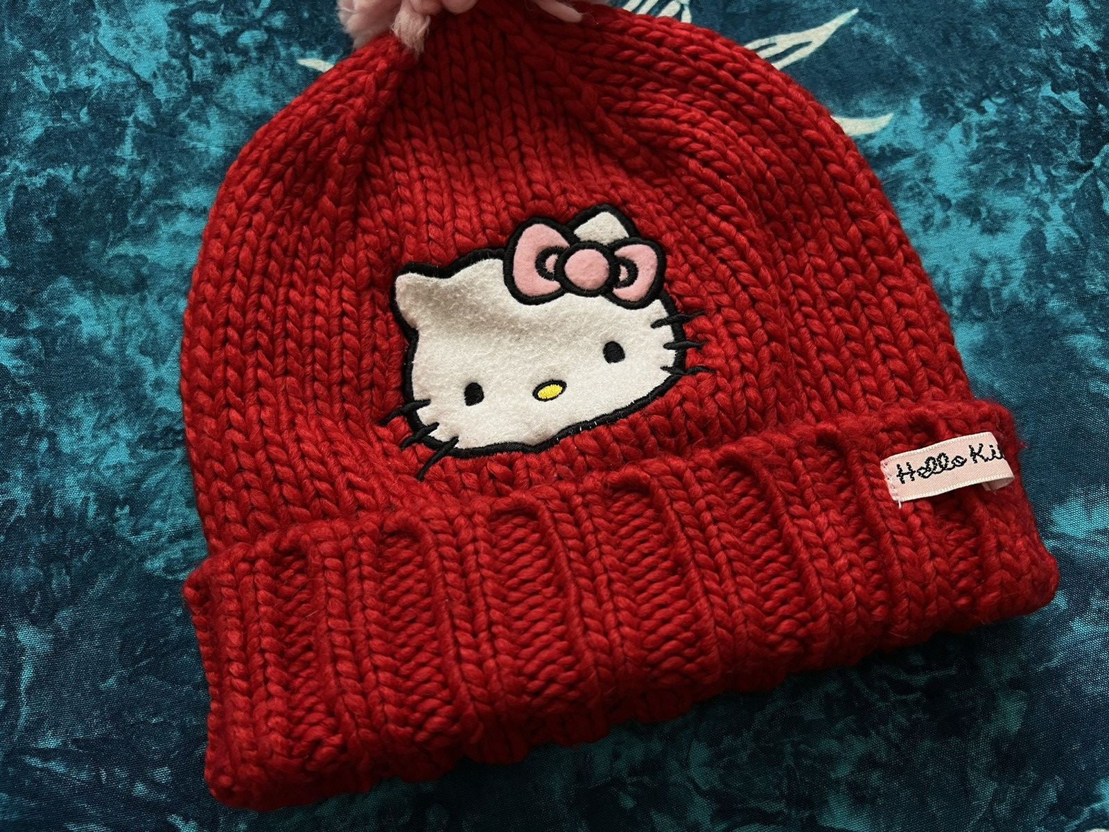Japanese Brand × Vintage Y2k Hello Kitty Beanie Hat Hello Bunny Big Logo Size ONE SIZE - 9 Thumbnail