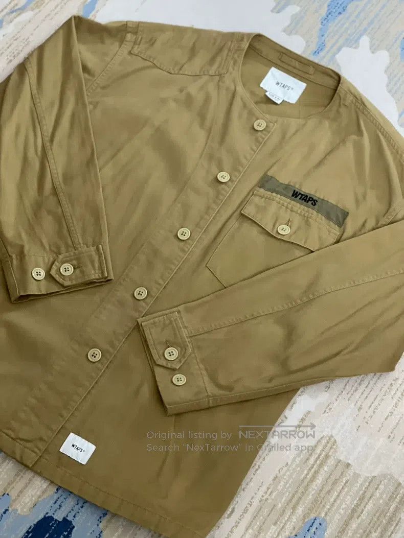 Wtaps Wtaps Kaki collarless shirt Size US S / EU 44-46 / 1 - 3 Thumbnail