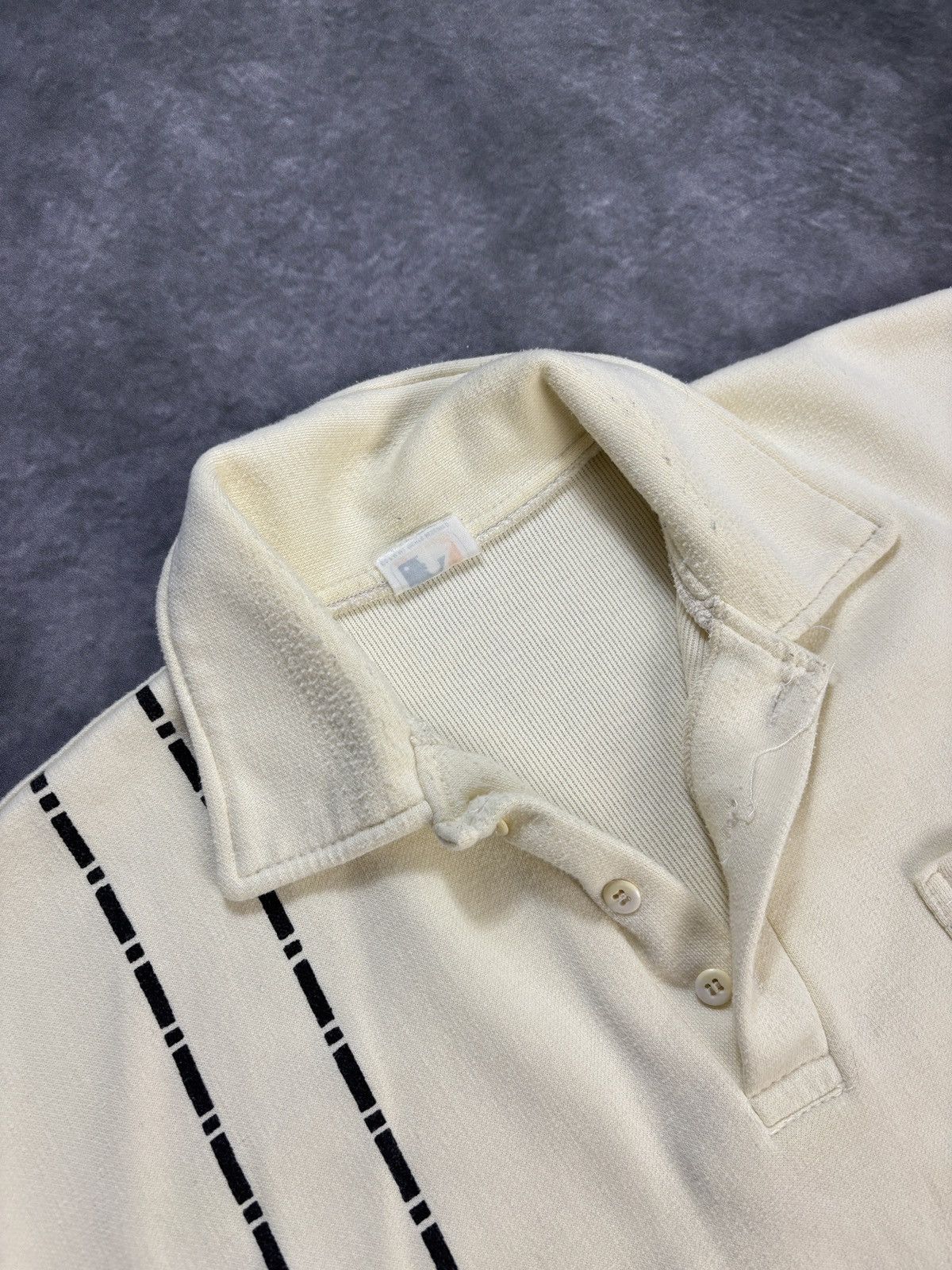 MLB × Vintage Vintage Polo Shirt 1990s MLB Inc. ShortSleeve Cream Pullover Size US M / EU 48-50 / 2 - 6 Thumbnail