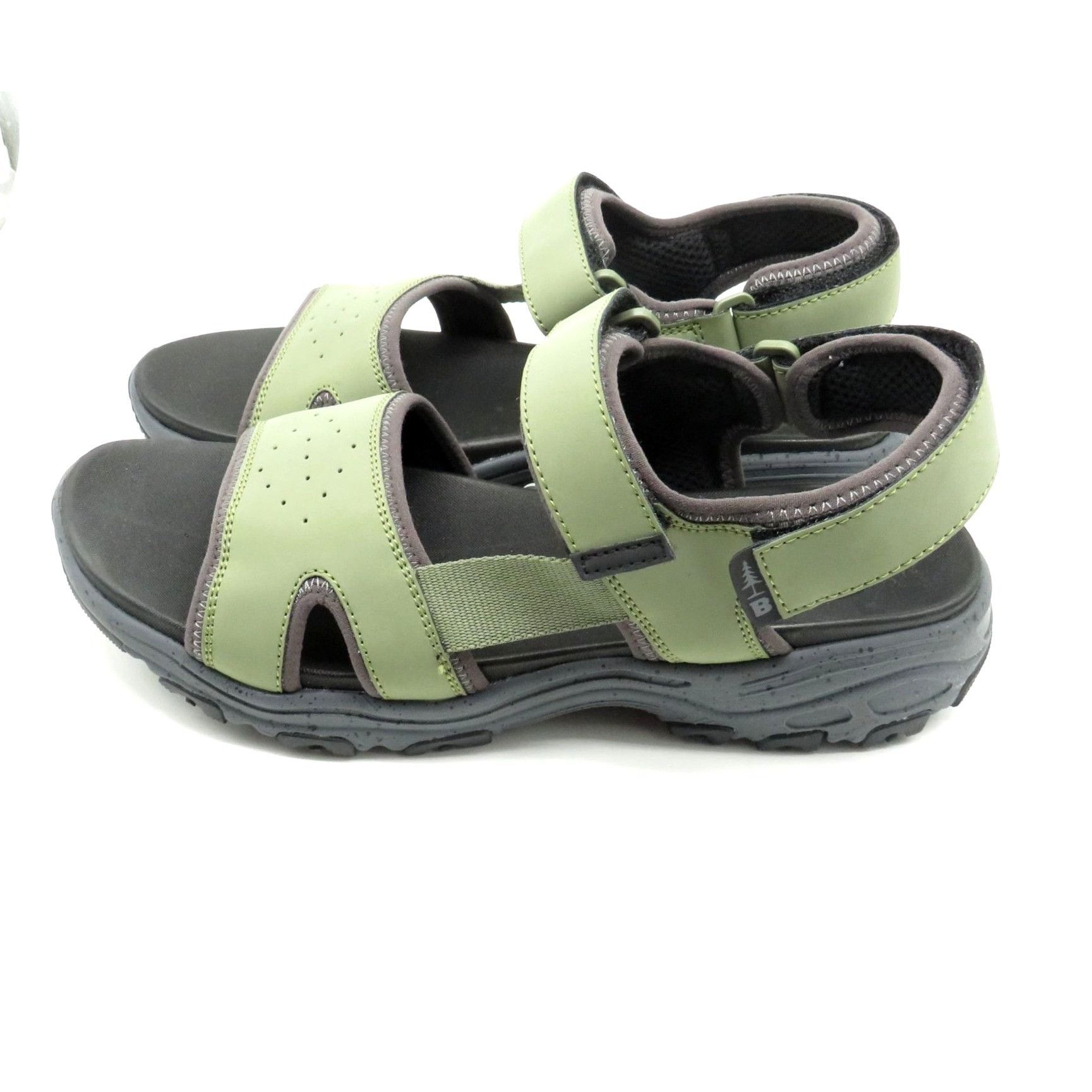 Bass Bass Outdoor Mens Green Gray Adjustable Strap Trail Sandals Size US 11.5 / EU 44-45 - 4 Thumbnail